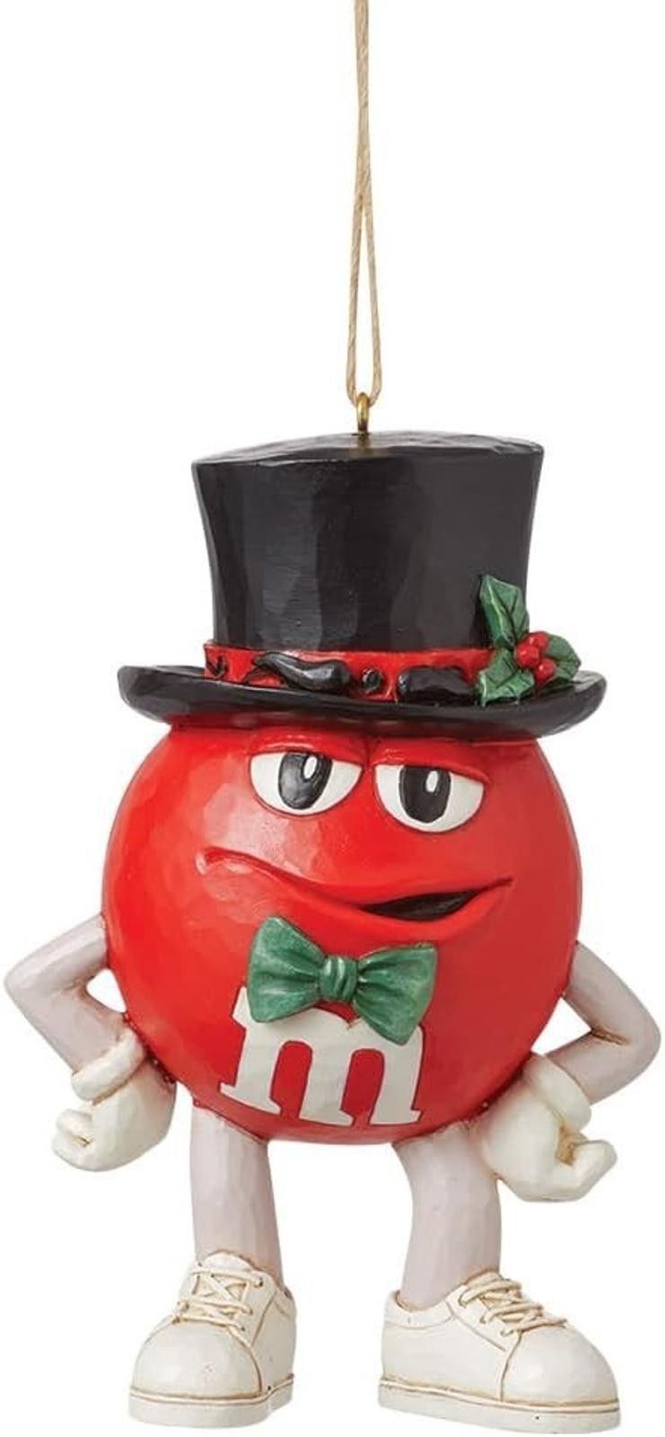Designer Enesco M&M's Red Character in Top Hat Hanging Ornament NEW Size ONE SIZE - 1 Thumbnail