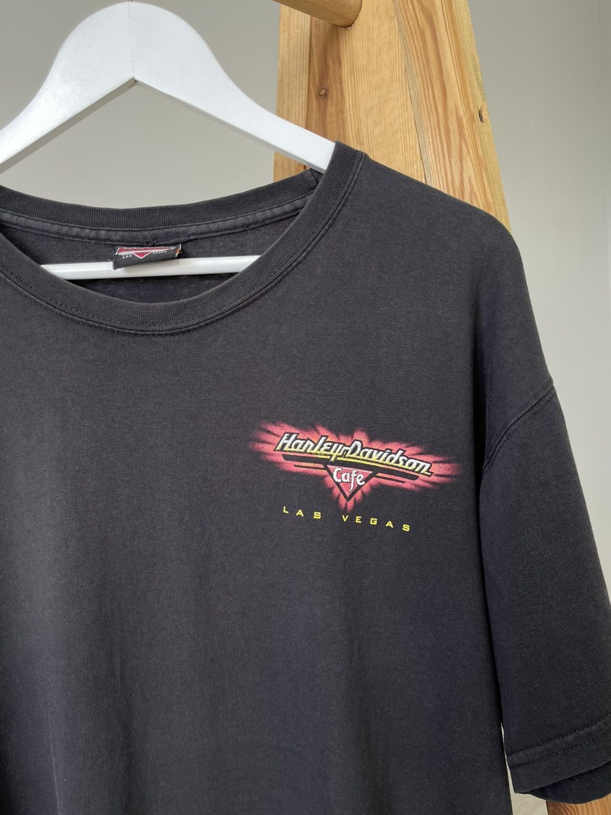 Harley Davidson Vintage 90s Harley Davidson Cafe Las Vegas Eagle Flames Tee Size US L / EU 52-54 / 3 - 8 Thumbnail