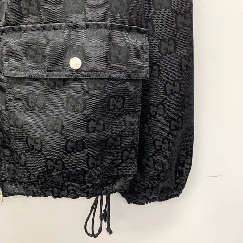 Gucci Gucci Black logo dark pattern full print hooded drawstring Size US S / EU 44-46 / 1 - 4 Thumbnail