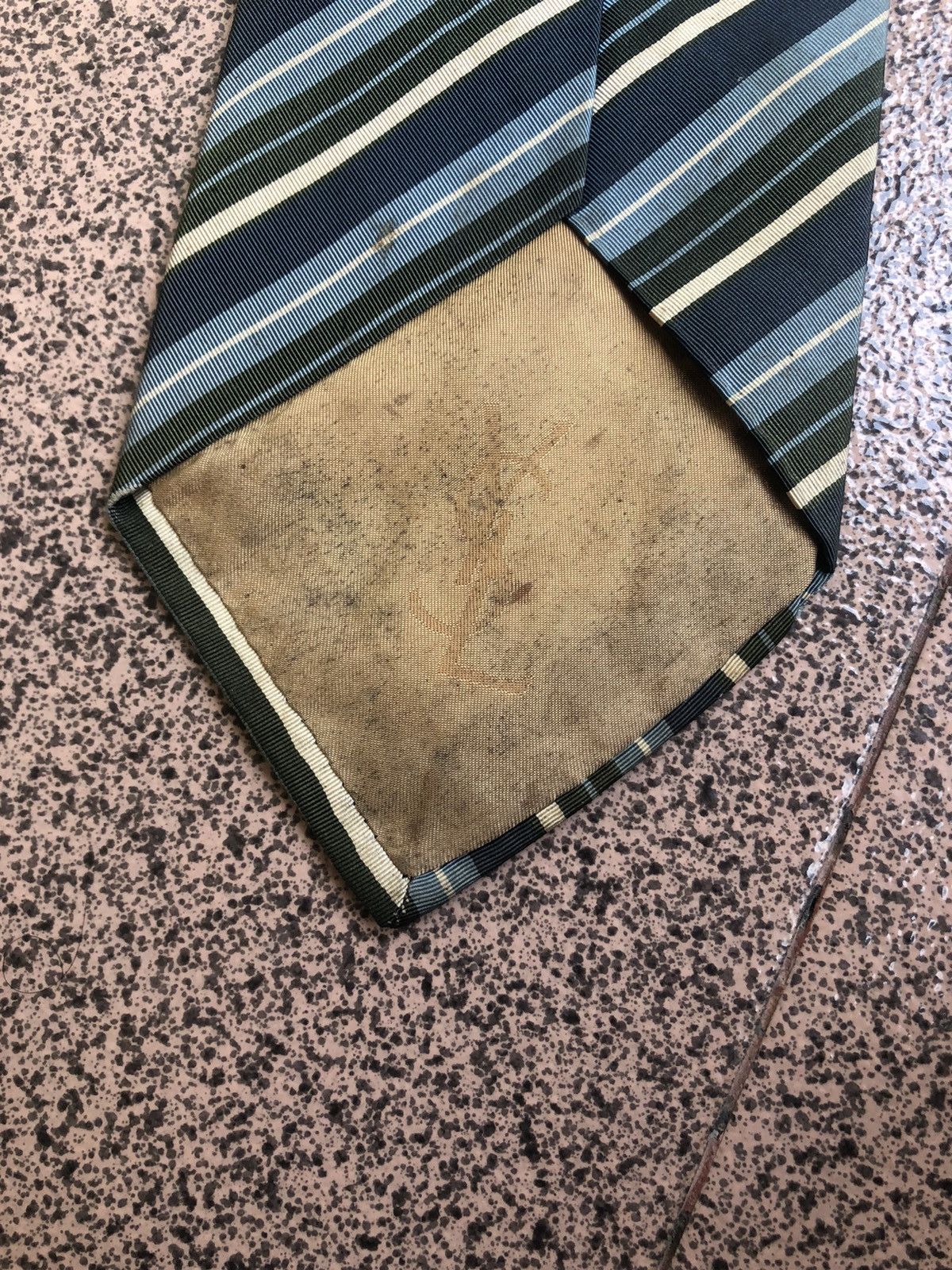 Yves Saint Laurent Ysl stripe tie Size ONE SIZE - 4 Thumbnail