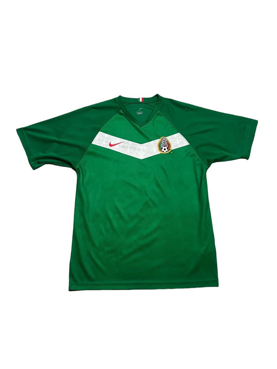 Pre-owned Nike X Soccer Jersey Vintage Y2k Nike Mexico Soccer Jersey 2006 World Cup Home In Green/white/red