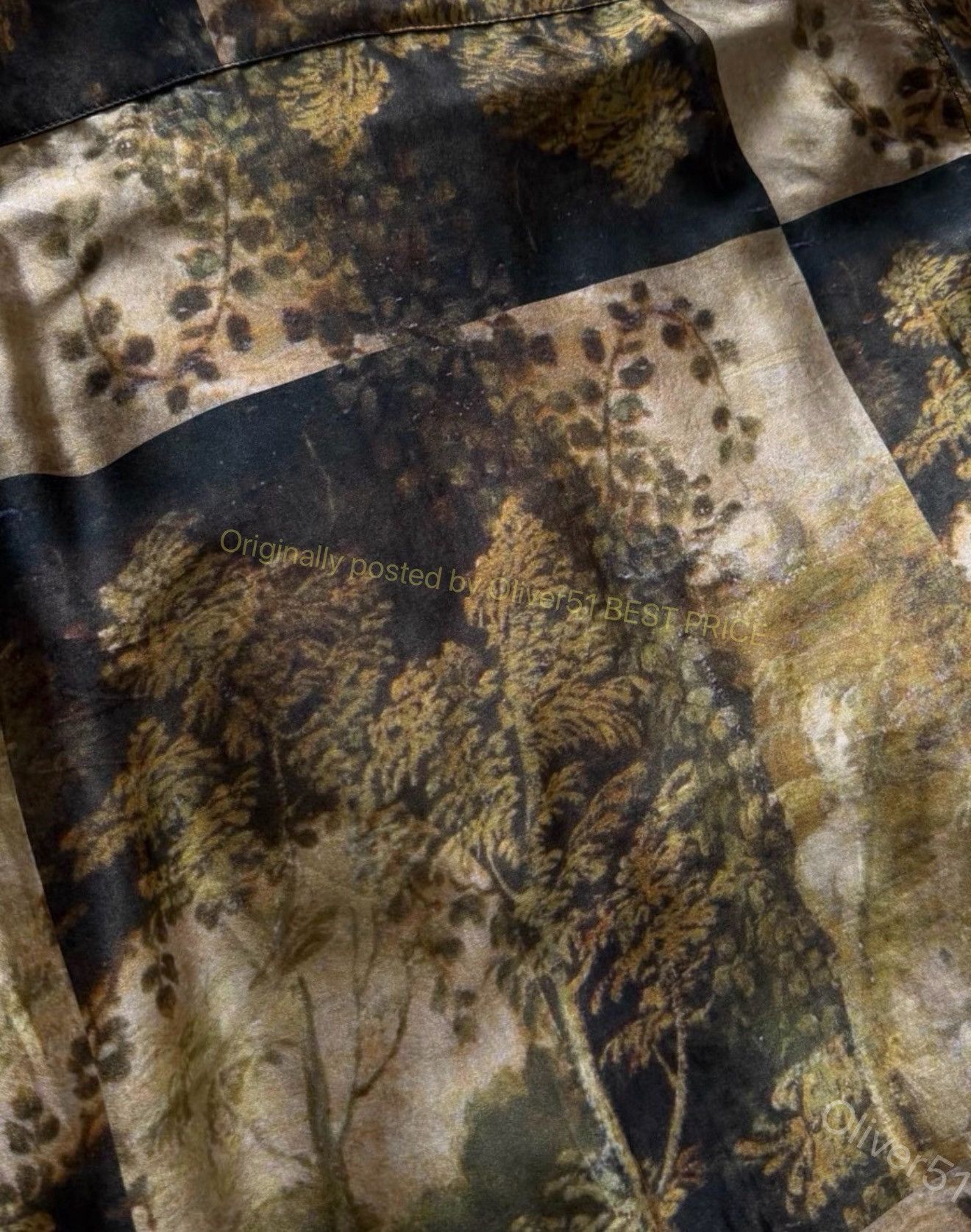 Geoffrey B. Small Geoffrey B. Small GBS silk tree‑shadow shirt YYYY17/2610 Size US M / EU 48-50 / 2 - 8 Thumbnail