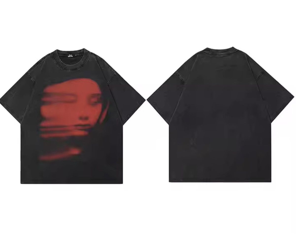 Japanese Brand Red Face Graphic T Shirt Cotton Size US XL / EU 56 / 4 - 4 Thumbnail