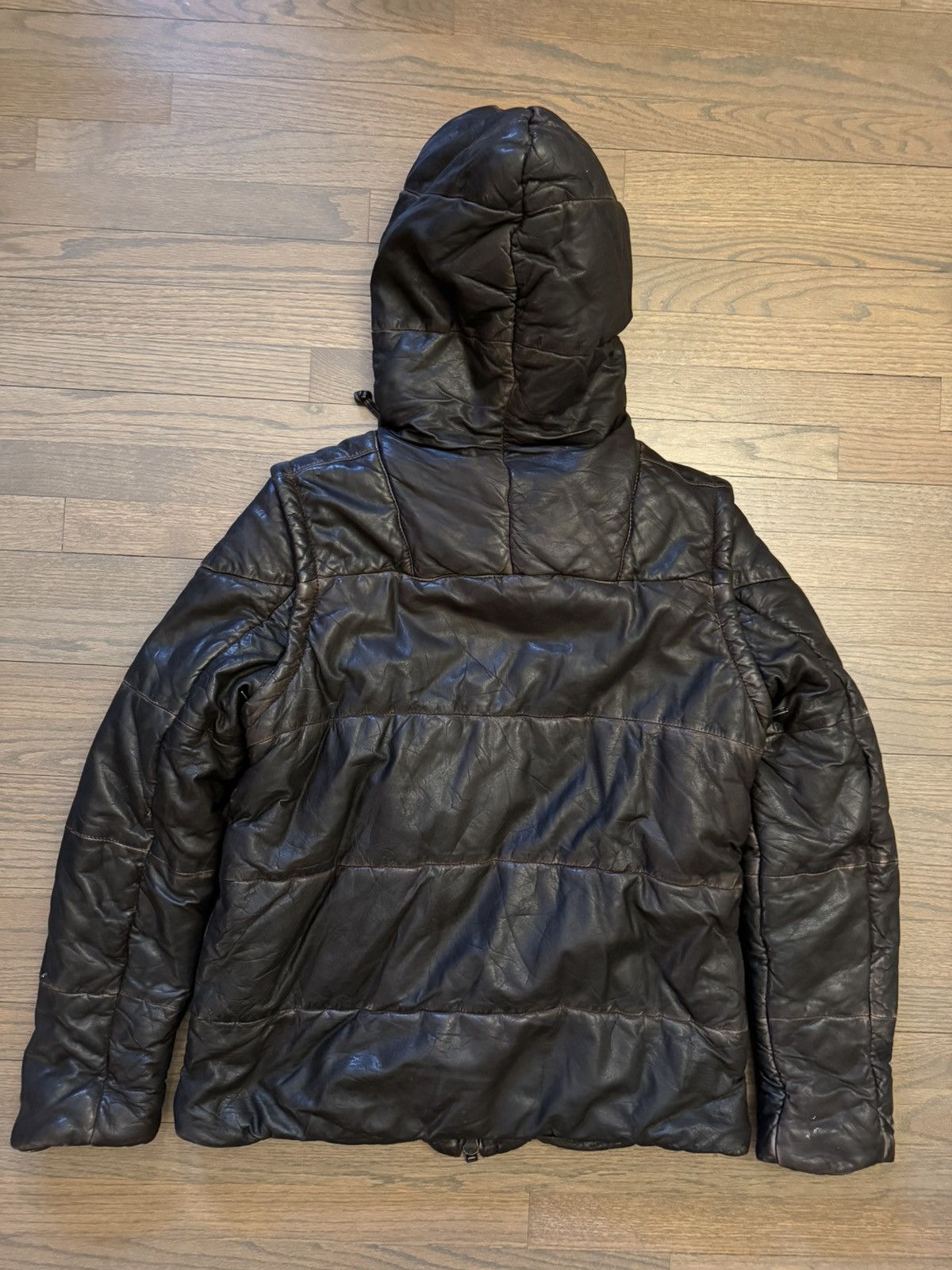 Allsaints Allsaints Leather Puffer Coat Size US XL / EU 56 / 4 - 12 Thumbnail