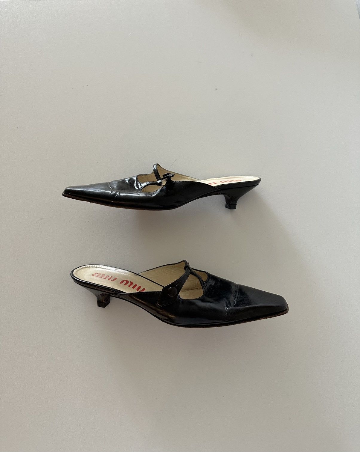 Miu Miu Vintage Miu Miu 90s Archive Mules Kitten Coquette Office Size US 10 / IT 40 - 2 Thumbnail