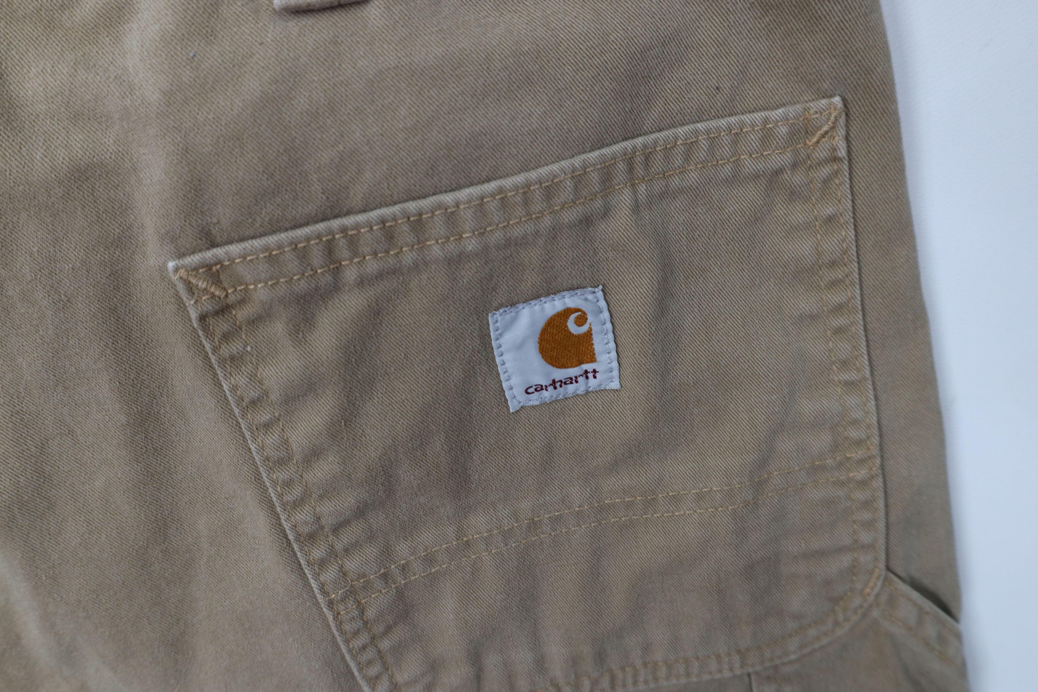 Carhartt Vintage Y2K Carhartt Spell Out Wide Leg Dungaree Pants Khaki Size US 40 / EU 56 - 11 Thumbnail