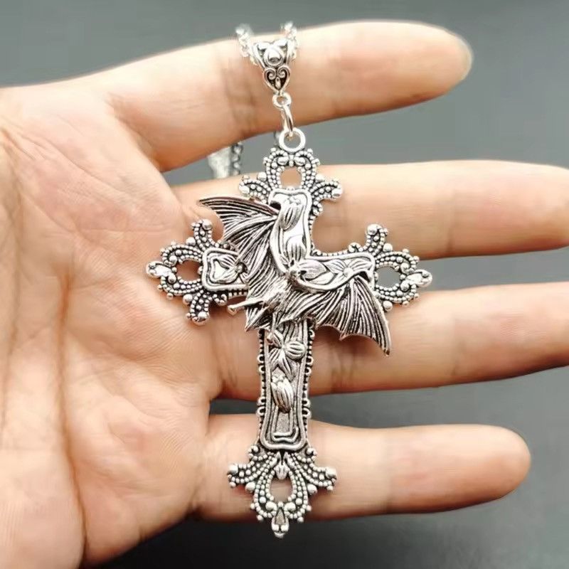 Other Ornate Silver Cross Pendant Necklace Size ONE SIZE - 3 Thumbnail