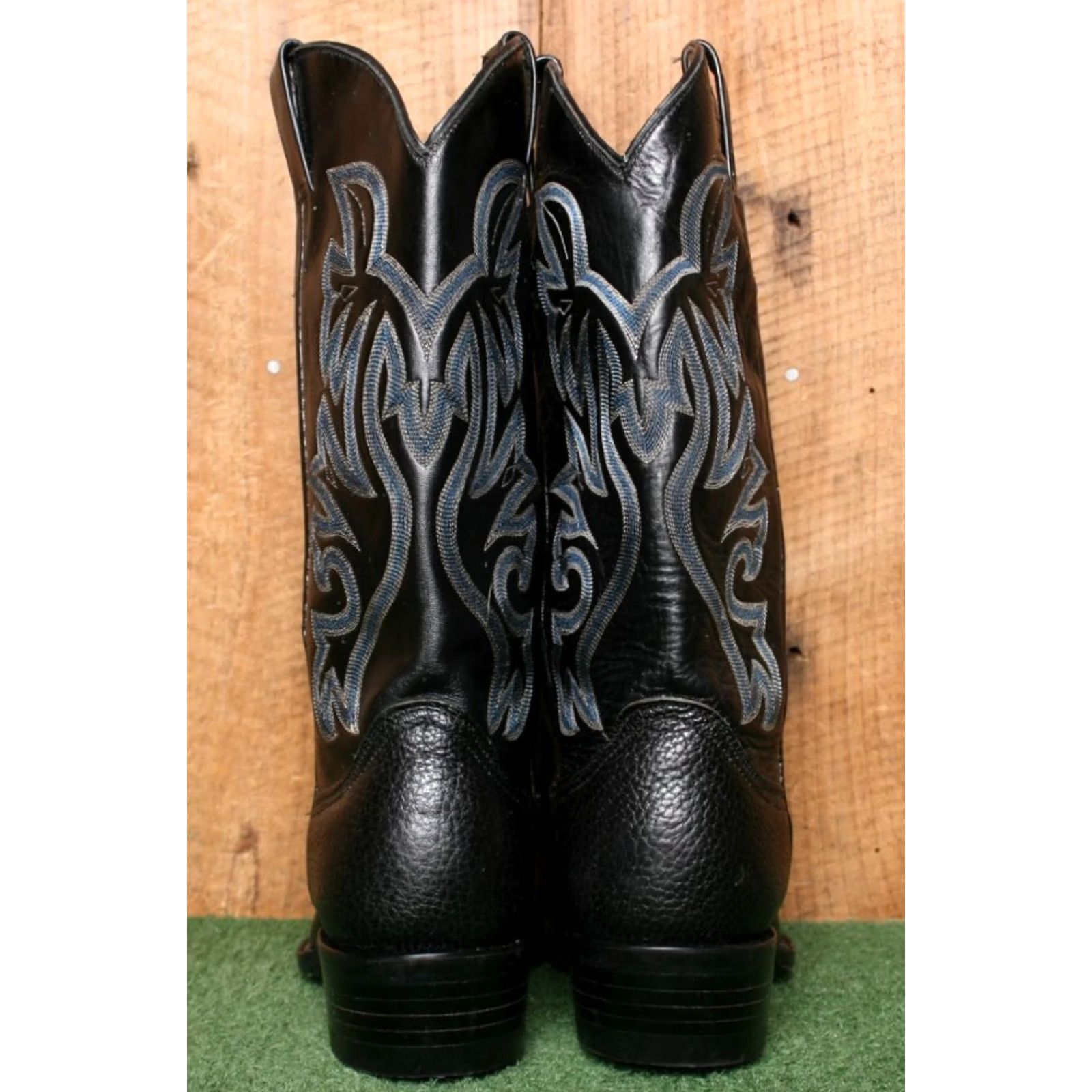 Vintage VINTAGE Cowtown Western Boots Leather Black EE Mens 7.5 SZ 7.5 Re-Soled Cowboy Boots US Made Cowboys Size US 8 / EU 41 - 5 Thumbnail
