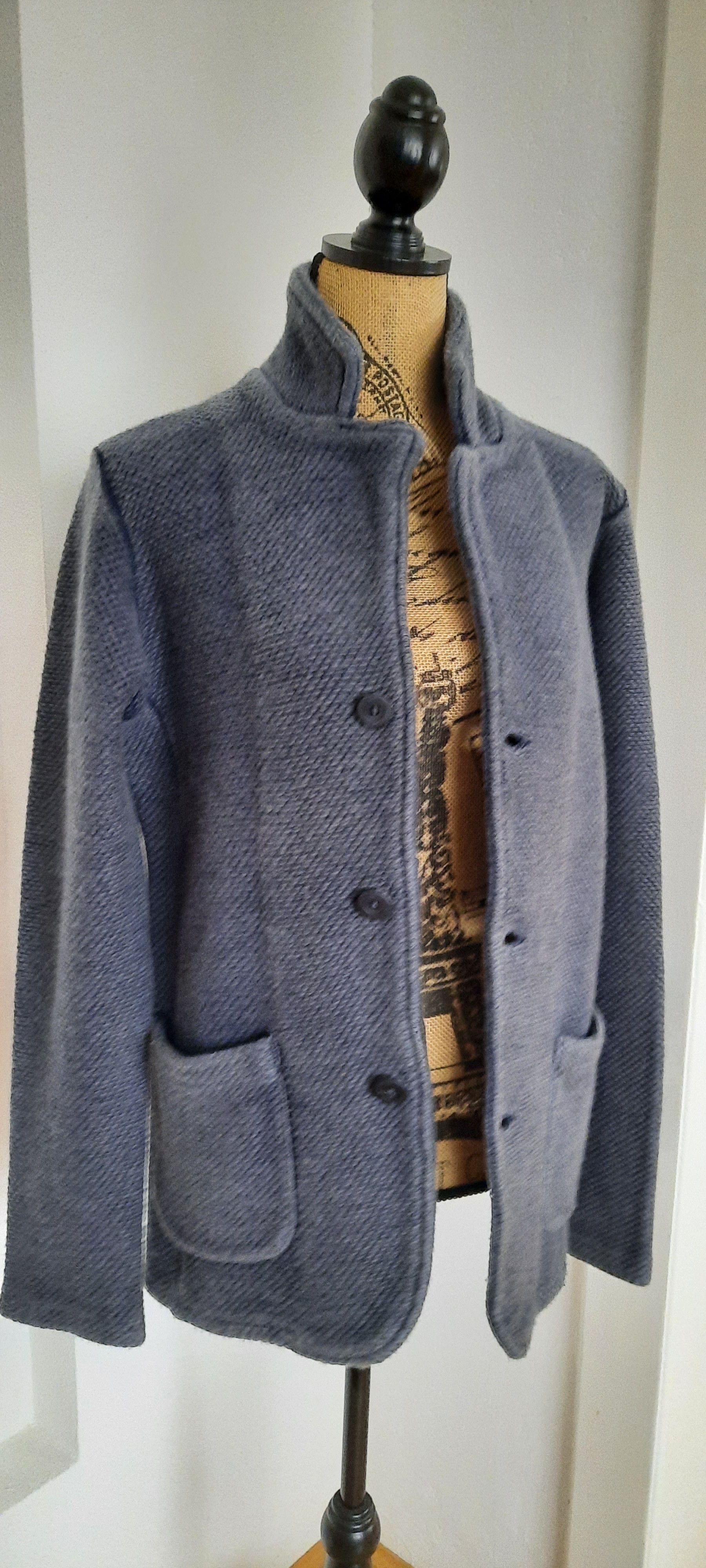 GAS GAS Men's Cardigan Wool Jacket Blue 48 Size US M / EU 48-50 / 2 - 4 Thumbnail