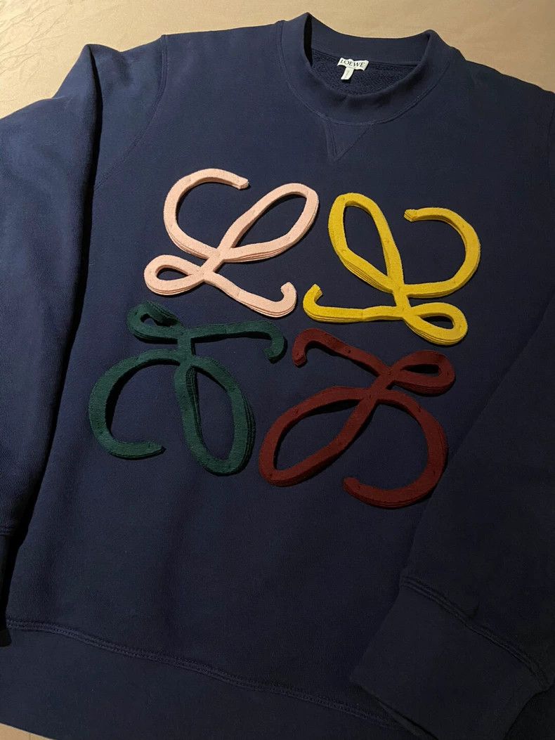 Loewe LOEWE Rainbow patch logo hoodie Size L / US 10 / IT 46 - 1 Thumbnail