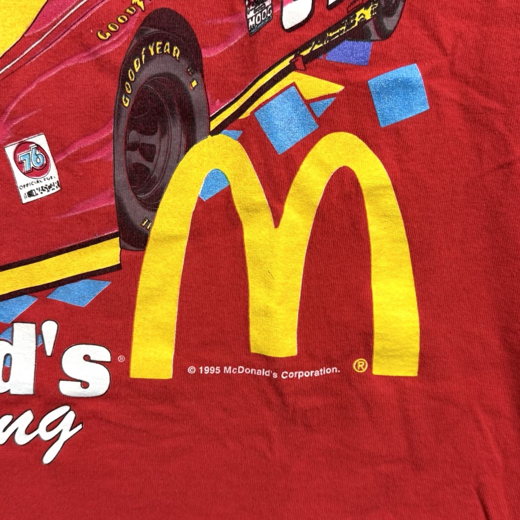 Hanes VINTAGE Bill Elliott McDonalds Shirt Mens 2XL Red Nascar 90s Racing Sport Logo Size US XXL / EU 58 / 5 - 3 Thumbnail