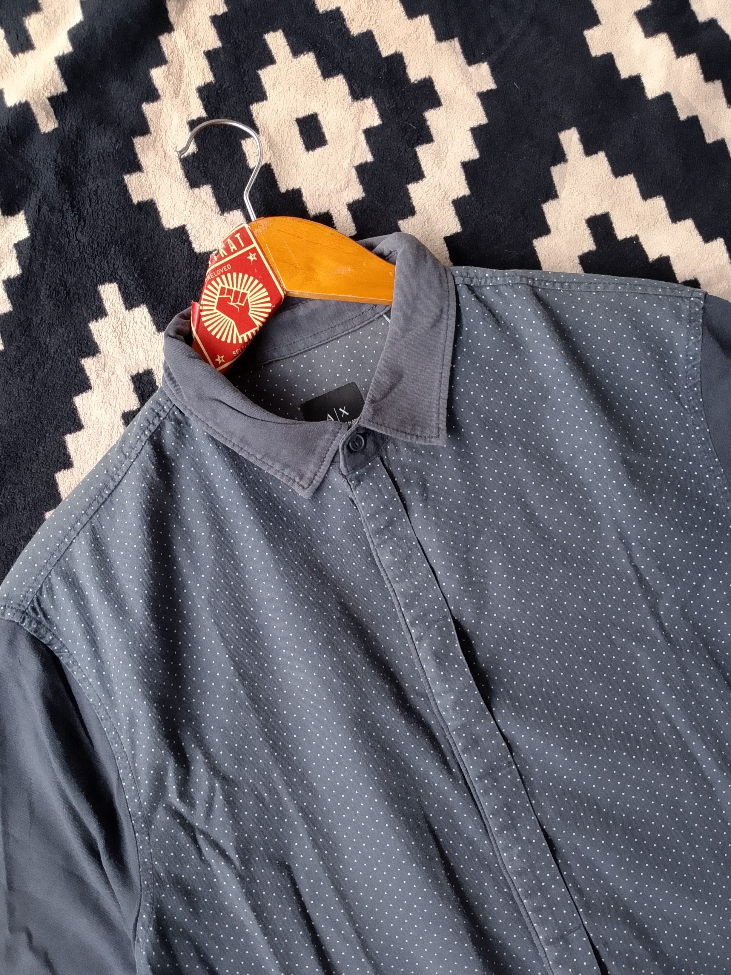 Armani Exchange Armani Exchange Slim Charcoal Shirt Versatile Wardrobe Base Size US M / EU 48-50 / 2 - 4 Thumbnail