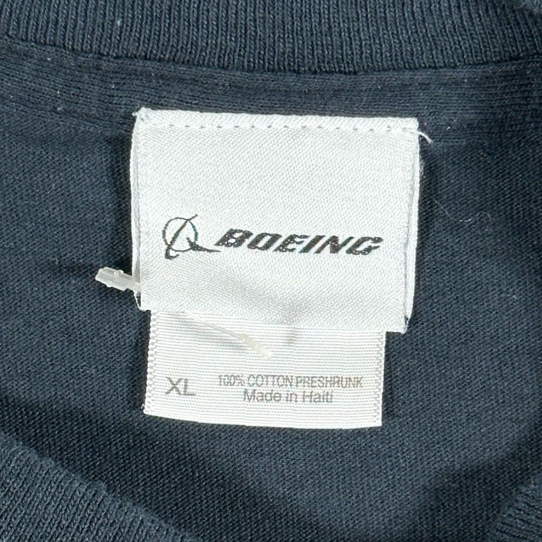 Vintage Boeing Shirt Adult XL Black Aviation Airplane 95th Anniversary Boeing Graphic Crew Neck Short Sleeve Cotton Classic Mens Size US XL / EU 56 / 4 - 3 Thumbnail