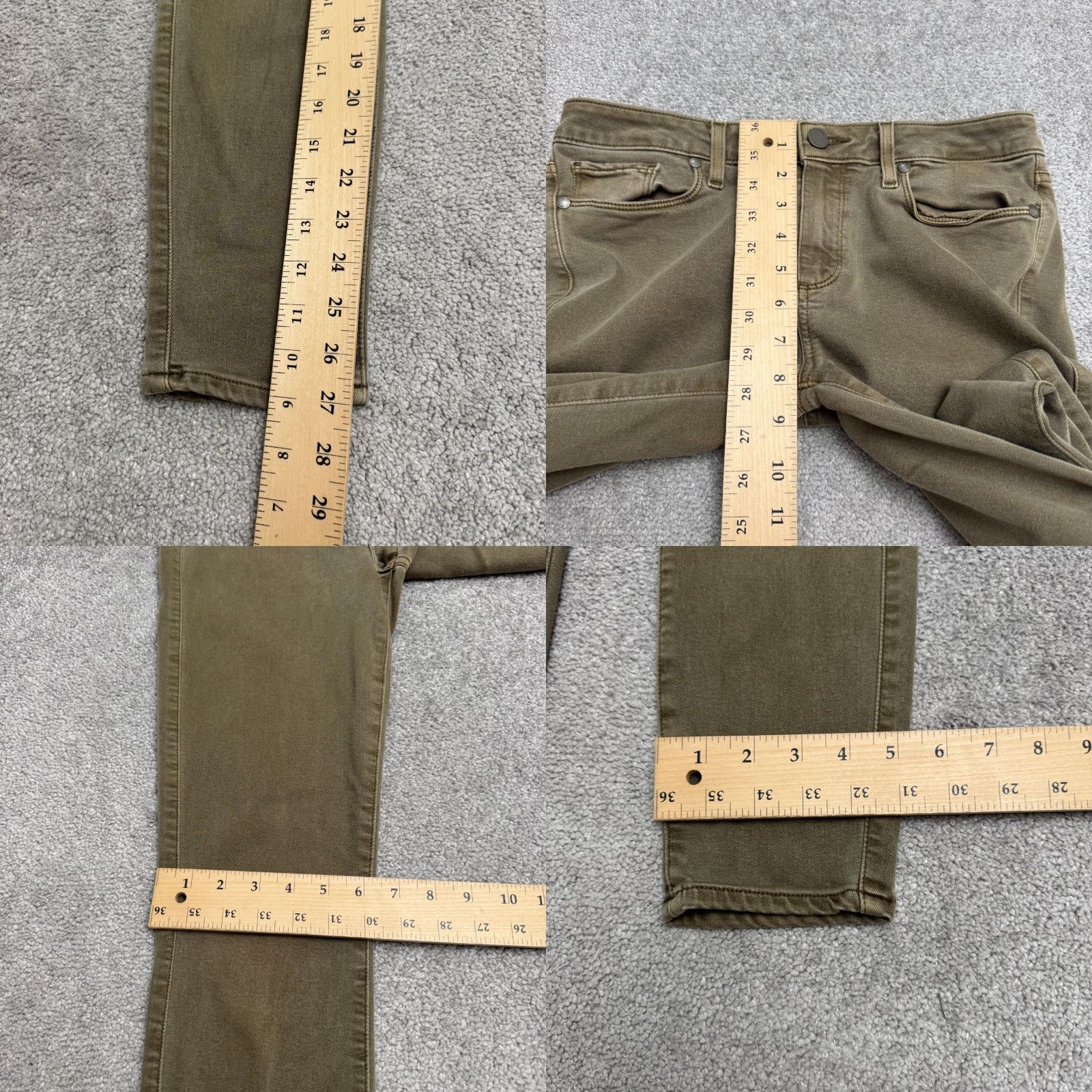 Paige Paige Verdugo Jeans Womens 30 Green Mid Rise Skinny Stretch Denim Casual City Outdoor 90s Mens Womens Girls? Size 30" / US 8 / IT 44 - 9 Thumbnail