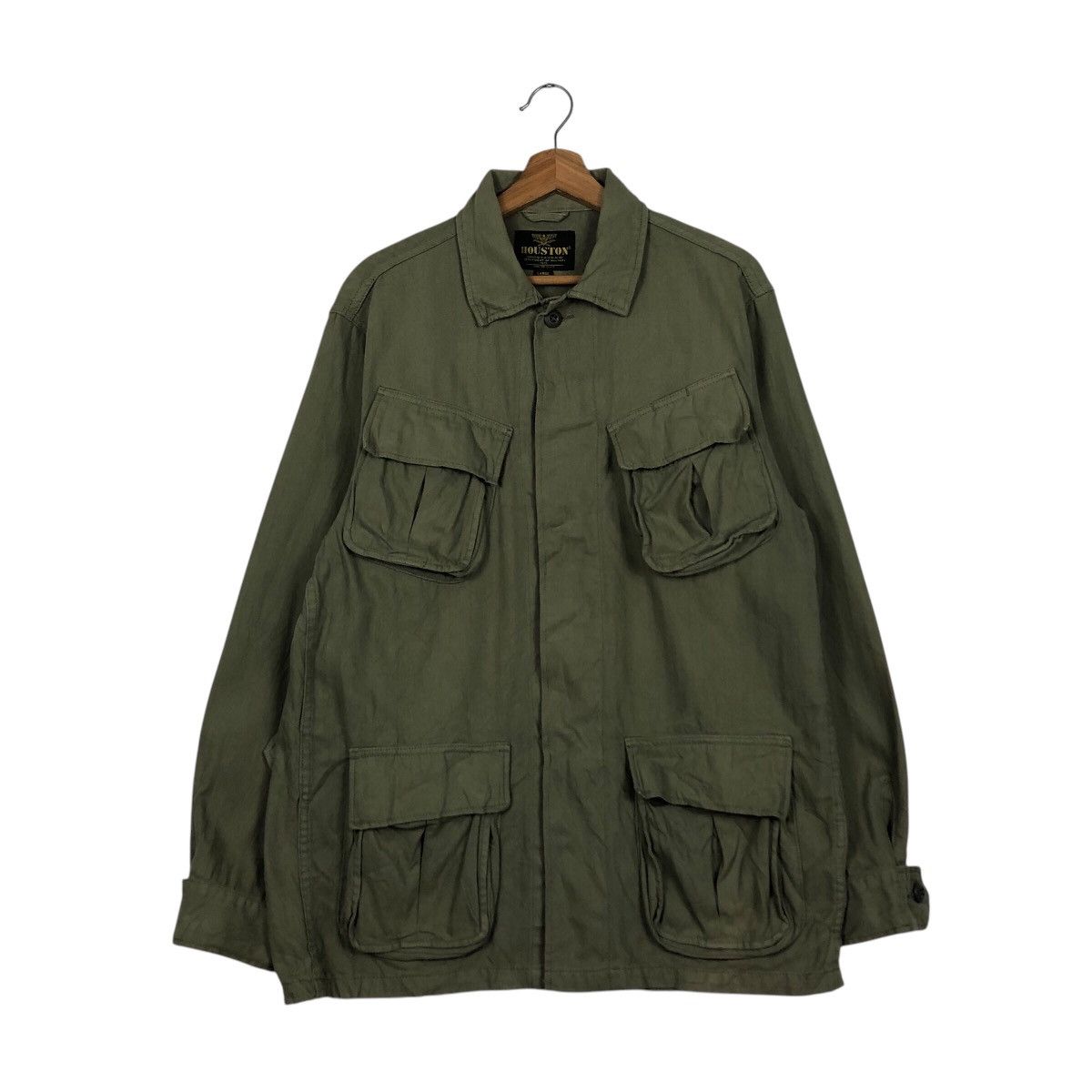 Other 📌Vintage Chore Worker Military Jacket Houston Multi Pockets Size US L / EU 52-54 / 3 - 2 Thumbnail
