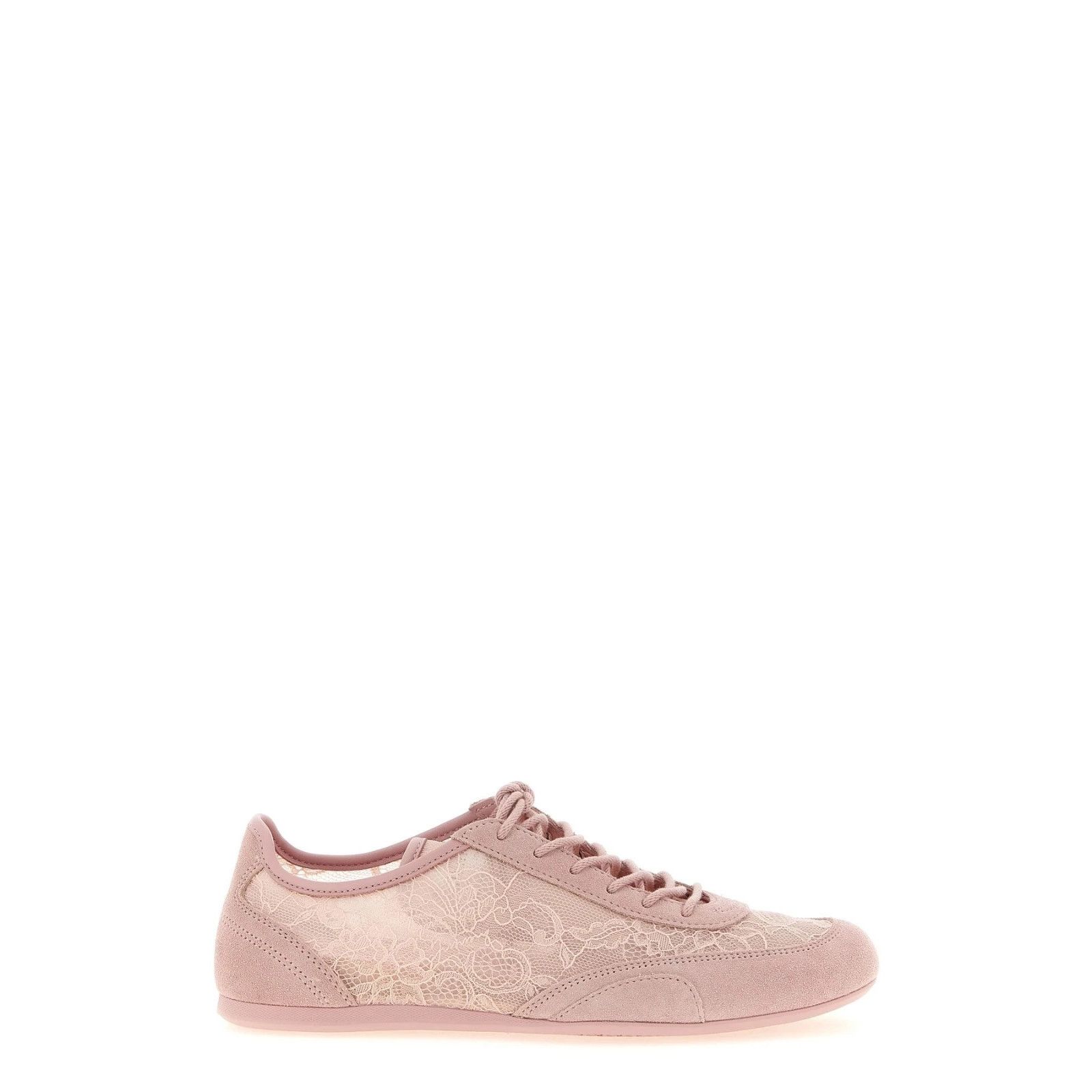 JIMMY CHOO Sunny Pink Leather Lace Sneakers New & Authentic