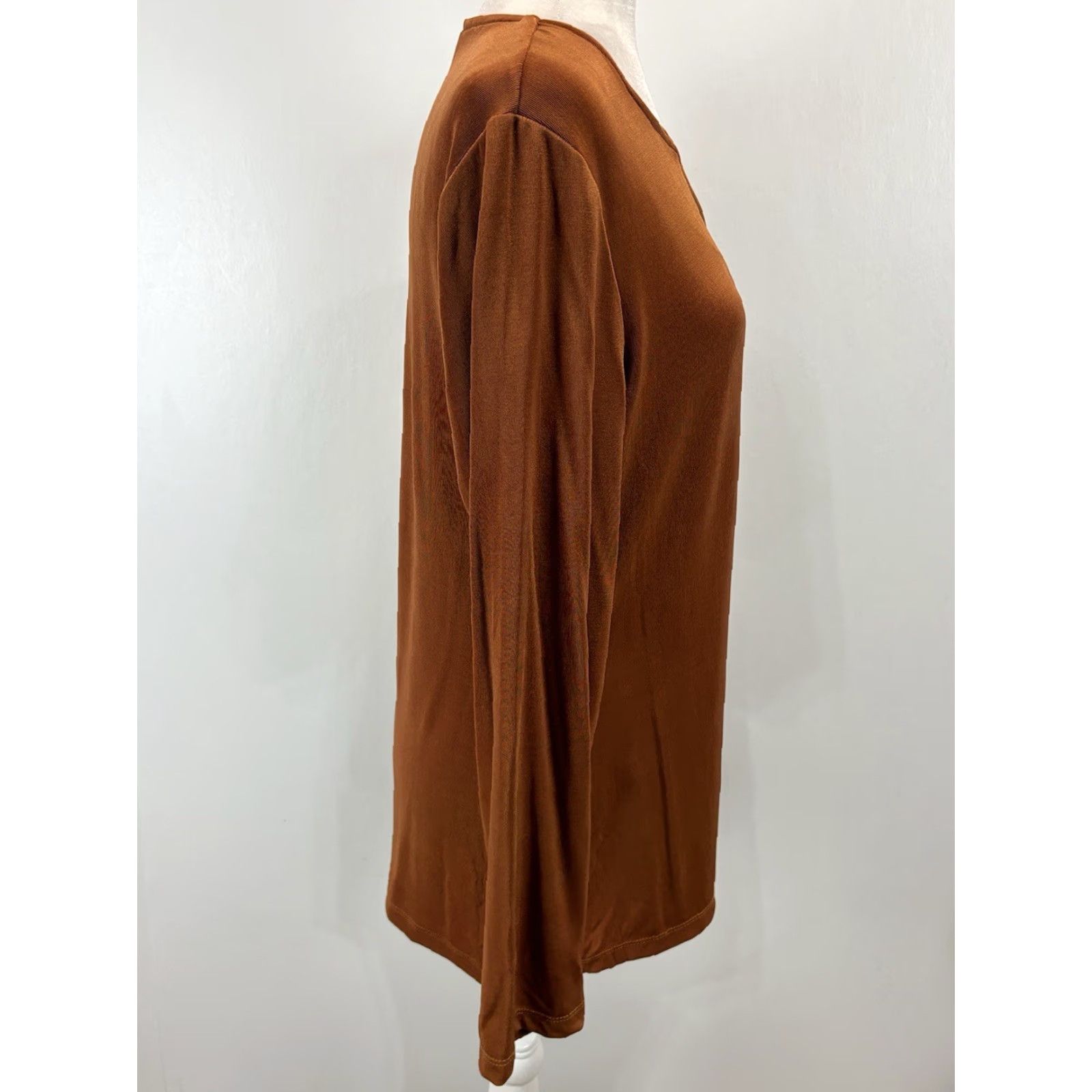 Coldwater Creek Coldwater Creek Slinky Top Shirt Sz Large Rust Made USA Travel Comfort Size L / US 10 / IT 46 - 4 Thumbnail
