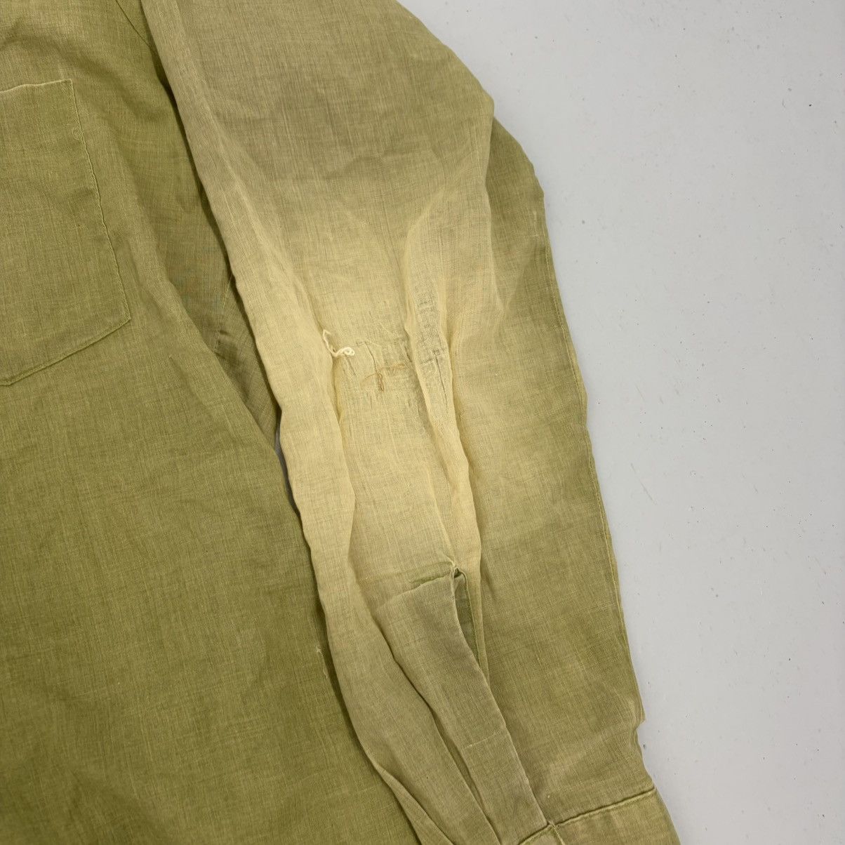 Arrow Vintage 60s Arrow Decton Green Blank Loop Collar Shirt Size US S / EU 44-46 / 1 - 2 Thumbnail