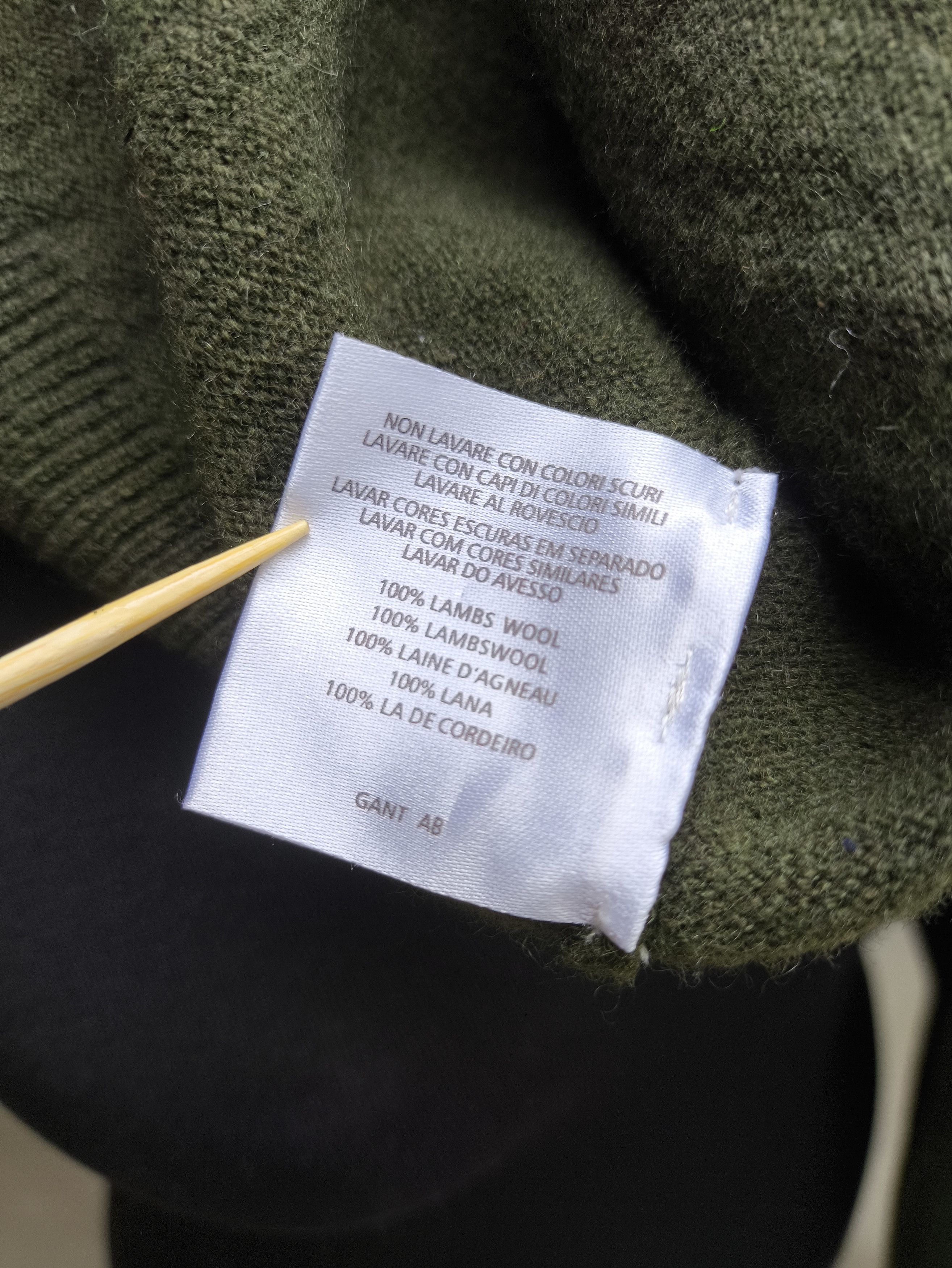 Gant GANT Premium 100% Lambswool Sweater – Forest Green Size XL / US 12-14 / IT 48-50 - 7 Thumbnail