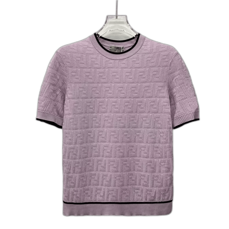 Fendi Fendi California Sky Purple Logo Knit Top Size S / US 4 / IT 40 - 1 Thumbnail