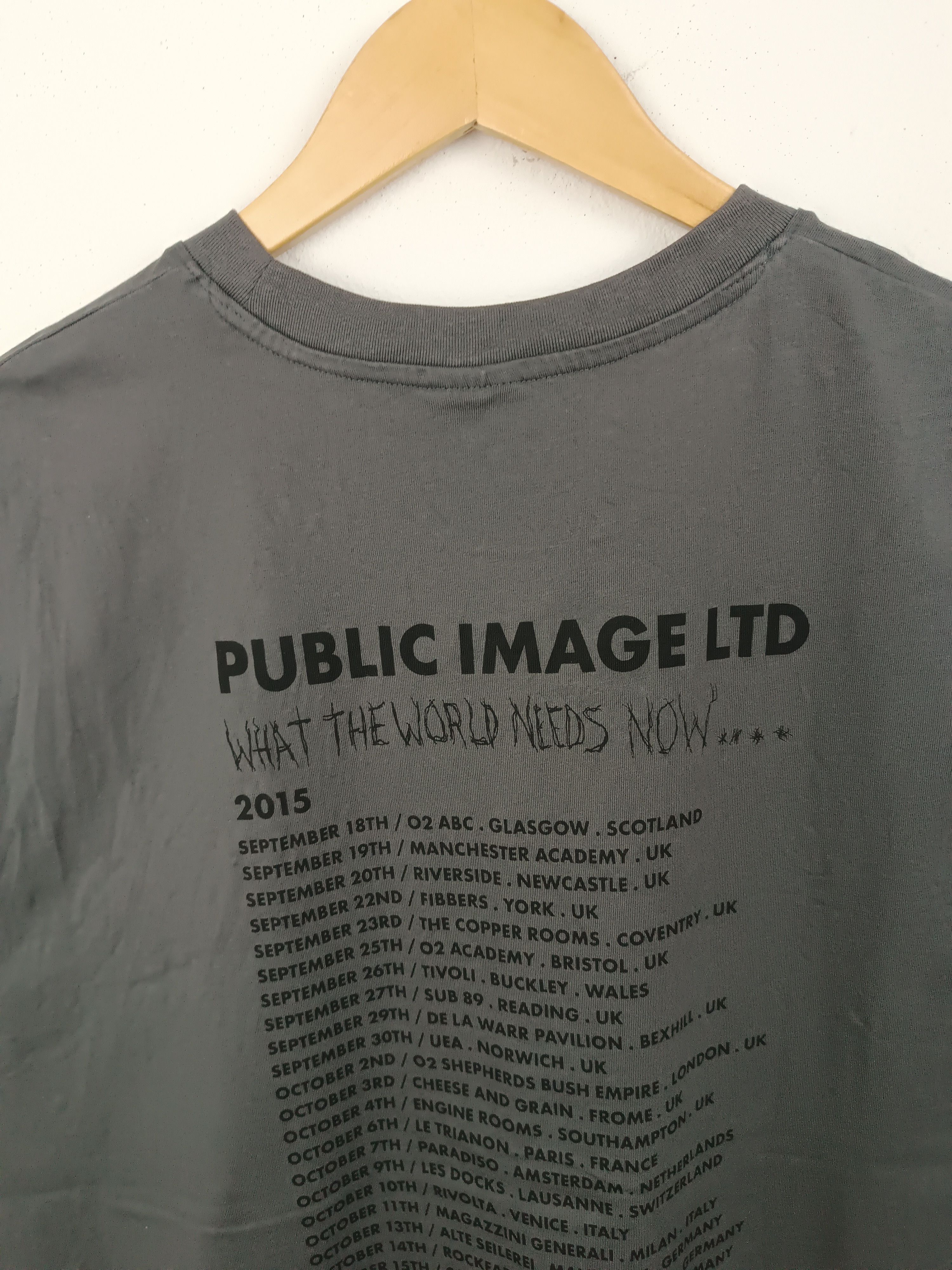 Band Tees VINTAGE 2015 PIL PUBLIC IMAGE LIMITED TOUR TEE PUNK ROCK Size US XL / EU 56 / 4 - 18 Thumbnail