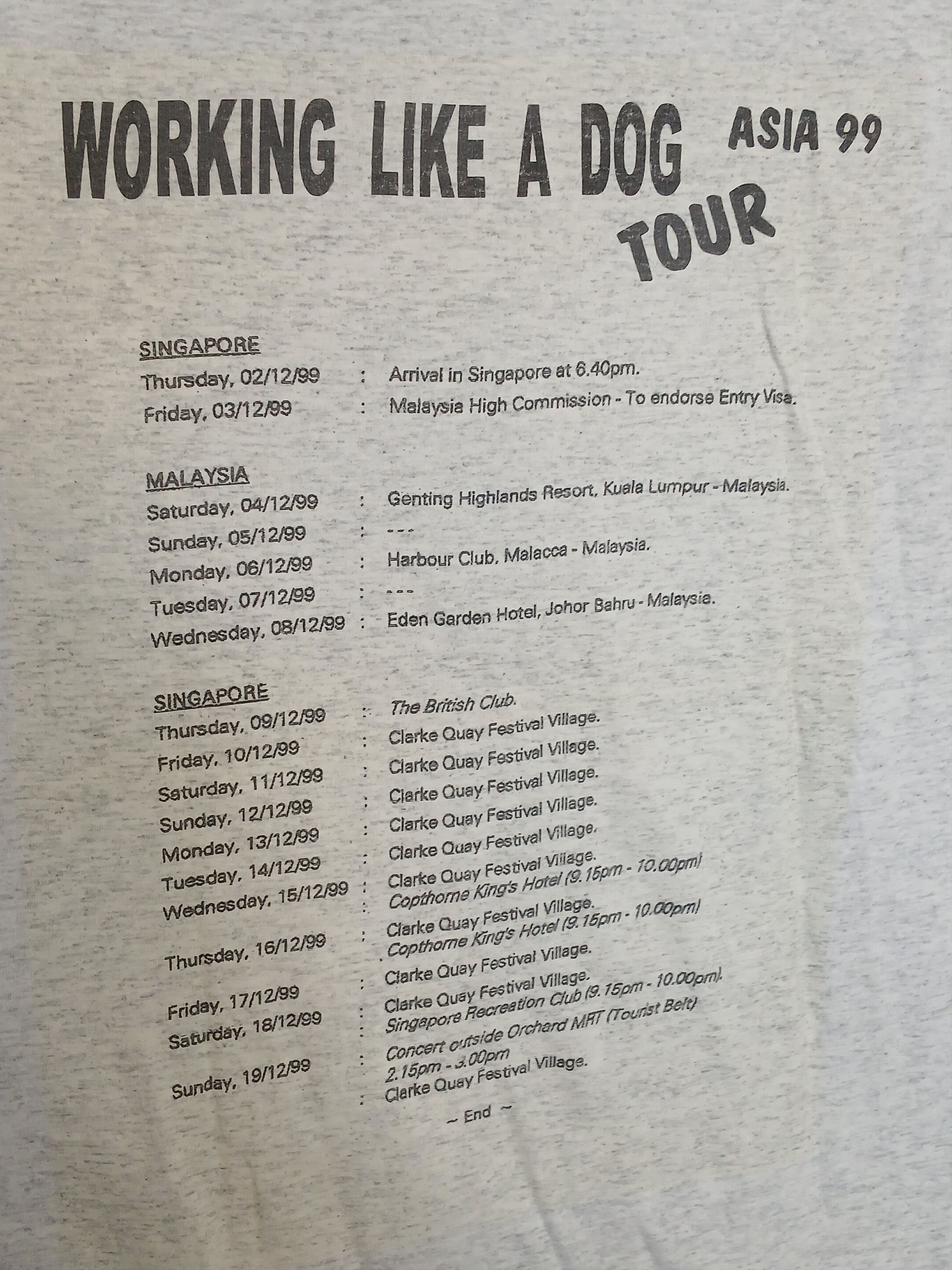 Band Tees × Vintage The Beatles Working Like A Dog Tour T-Shirt Size US XL / EU 56 / 4 - 4 Thumbnail