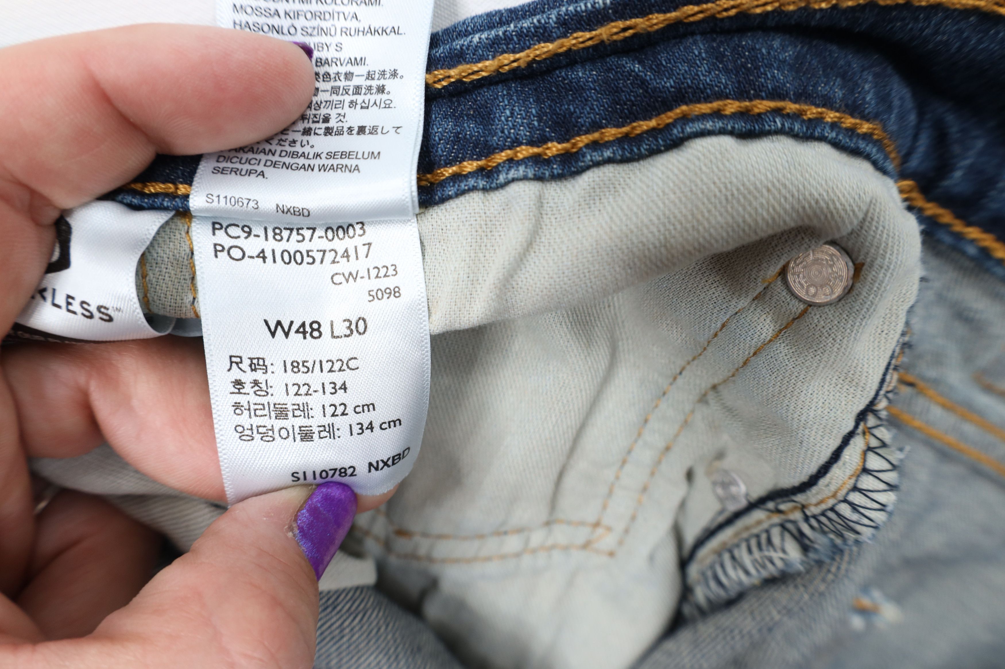 Levi's Vintage Y2K Levis 541 Stretch Athletic Fit Tapered Leg Jeans Size US 44 / EU 60 - 6 Thumbnail