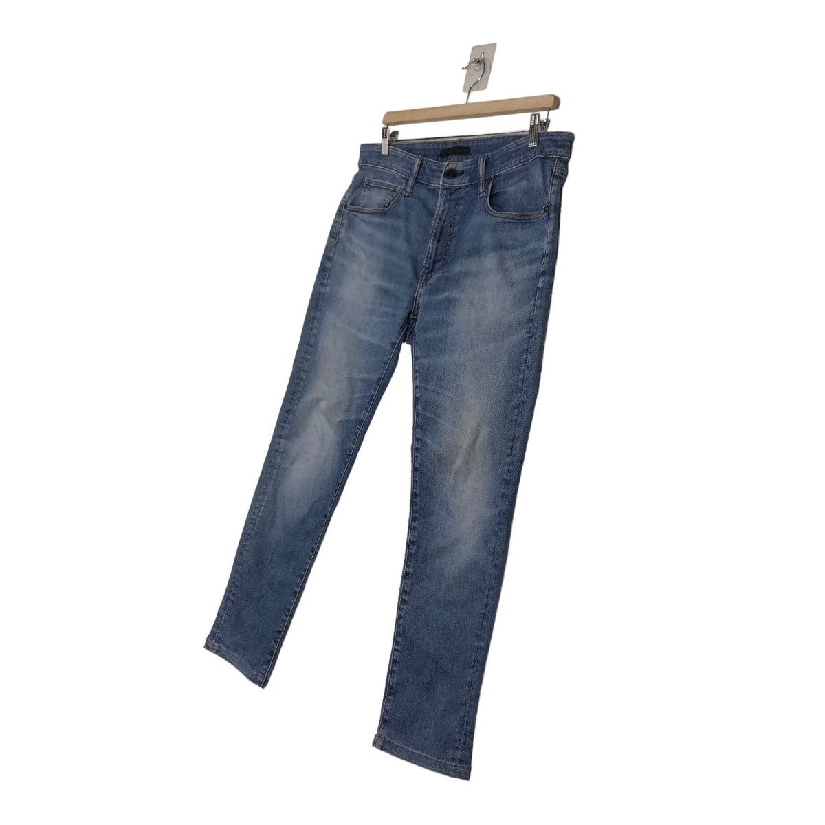 Japanese Brand 🔥VINTAGE DENIM JEANS FLARE UNIQLO JAPAN ISSEY MIYAKE Size US 34 / EU 50 - 2 Thumbnail