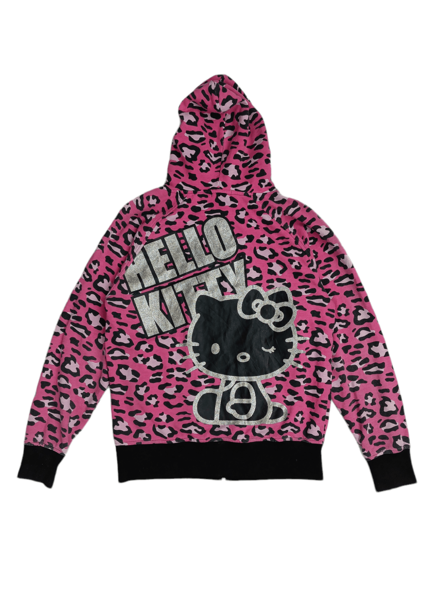 Cartoon Network × Japanese Brand × Vintage HELLO KITTY JAPANESE LEOPARD PINK ZIP HOODIE Size M / US 6-8 / IT 42-44 - 1 Thumbnail