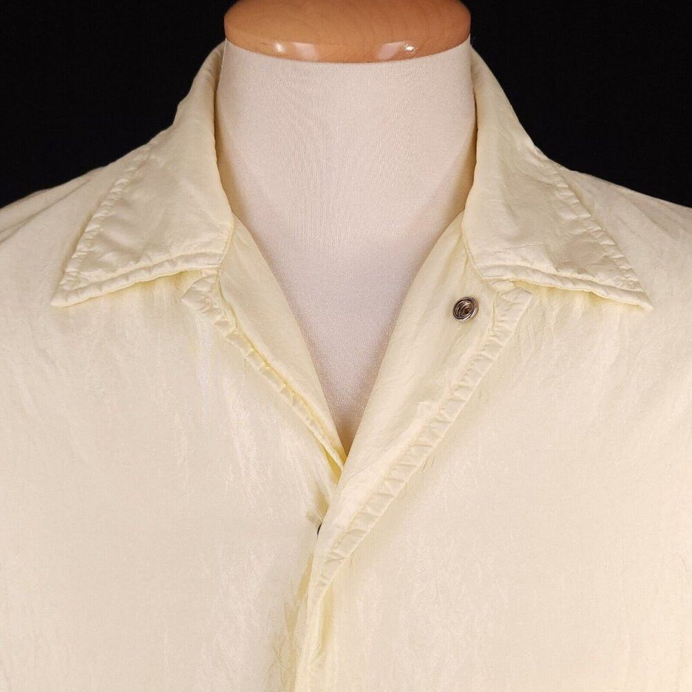 Jil Sander Jil Sander Padded Silk Shirt in Yellow 46 S Mens Size US S / EU 44-46 / 1 - 2 Thumbnail