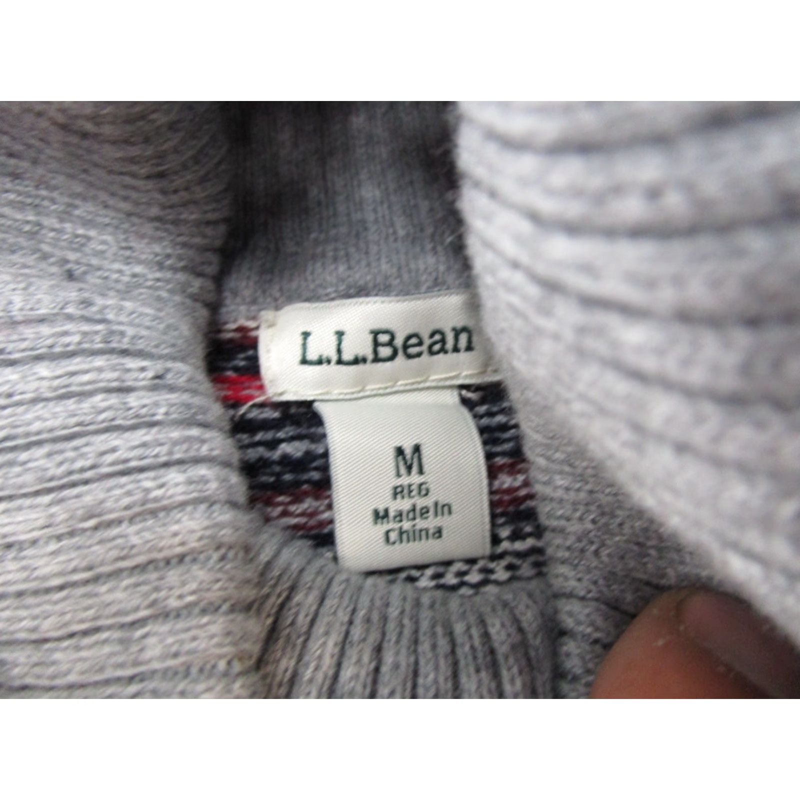 Vintage VINTAGE LL Bean Sweater Womens SZ M Fair Isle Cotton Cashmere Pullover Turtleneck 503413 Size M / US 6-8 / IT 42-44 - 2 Thumbnail