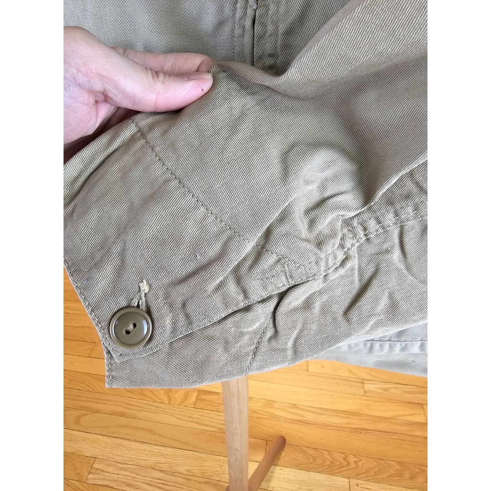 Vintage VINTAGE Unbranded CONMATIC ZIPPER RED FLANEL LINING WORK COTTON JACKET 40 Jacket Mens Beige 50s 22 INCH 24 INCH 23 INCH Size US XXS / EU 40 - 7 Thumbnail