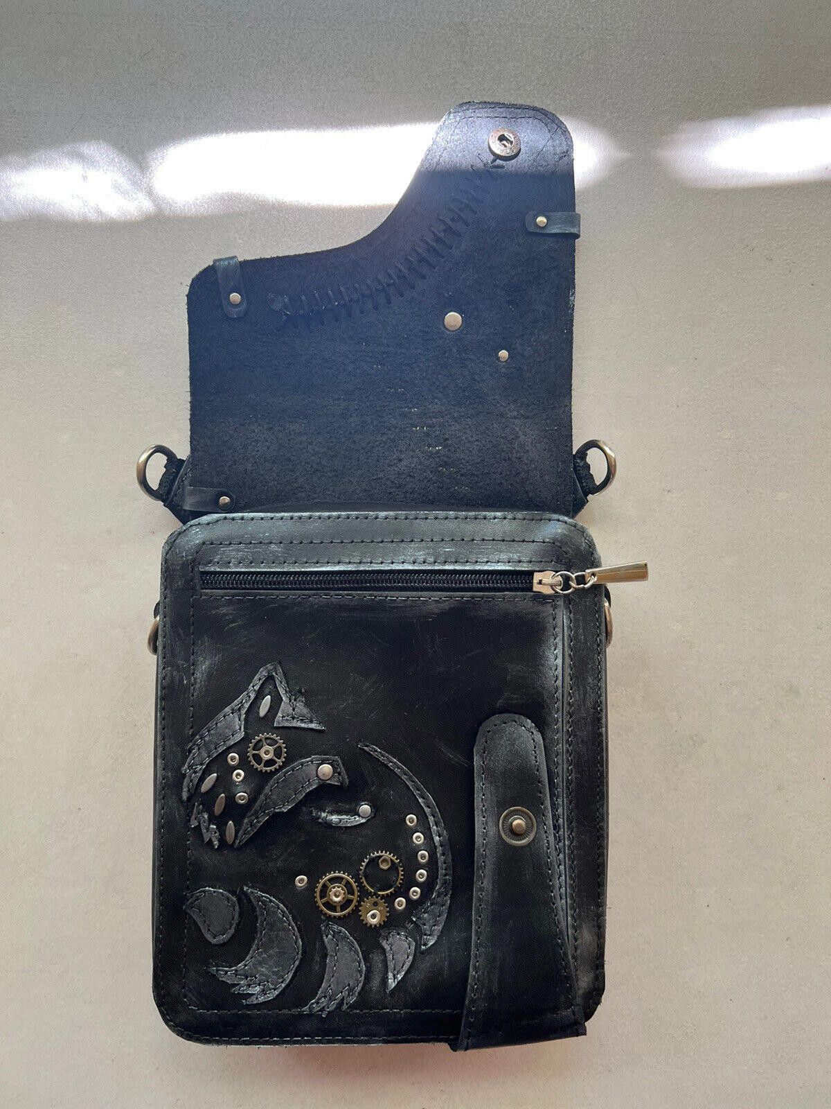 Designer Handmade Burning Man Belt Waist Hip Leg Steampunk Biker Bag Size ONE SIZE - 3 Thumbnail