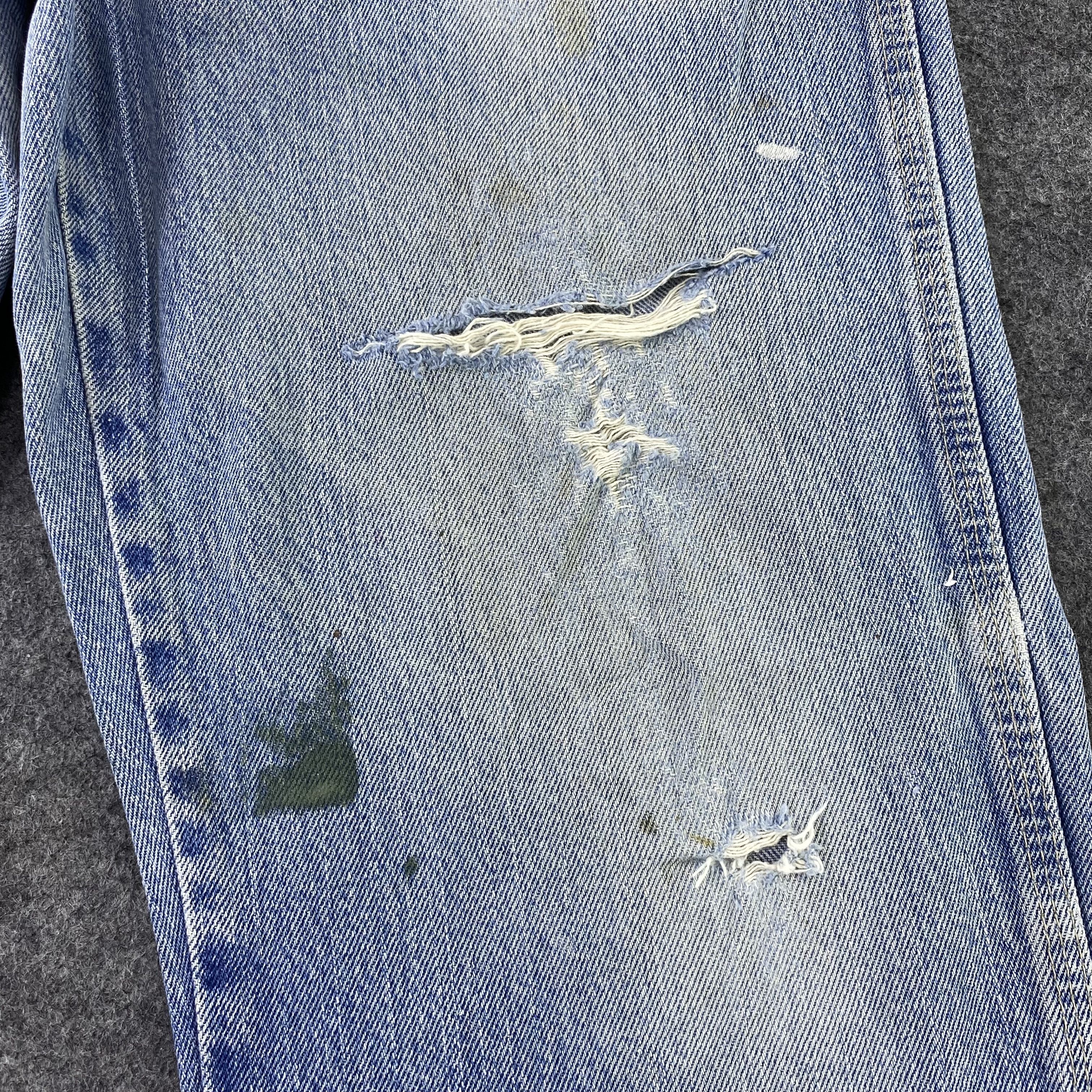 Dickies × Vintage Vintage Dickies Distres blue Wash relaxed fit jeans-J1148 Size US 36 / EU 52 - 5 Thumbnail