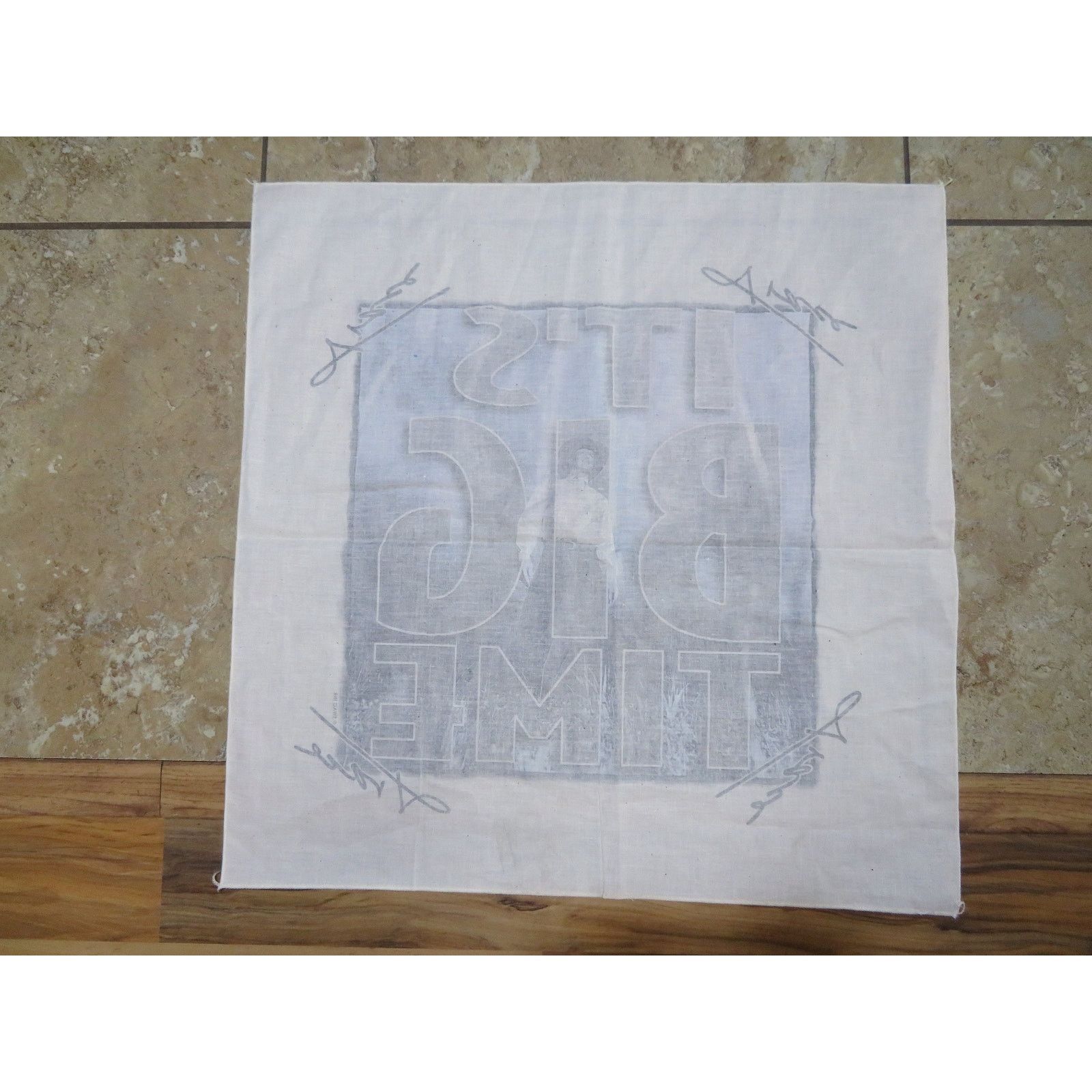 Other Trace Adkins Country Music Bandana It's Big Time 21X21 Vtg Size ONE SIZE - 4 Thumbnail