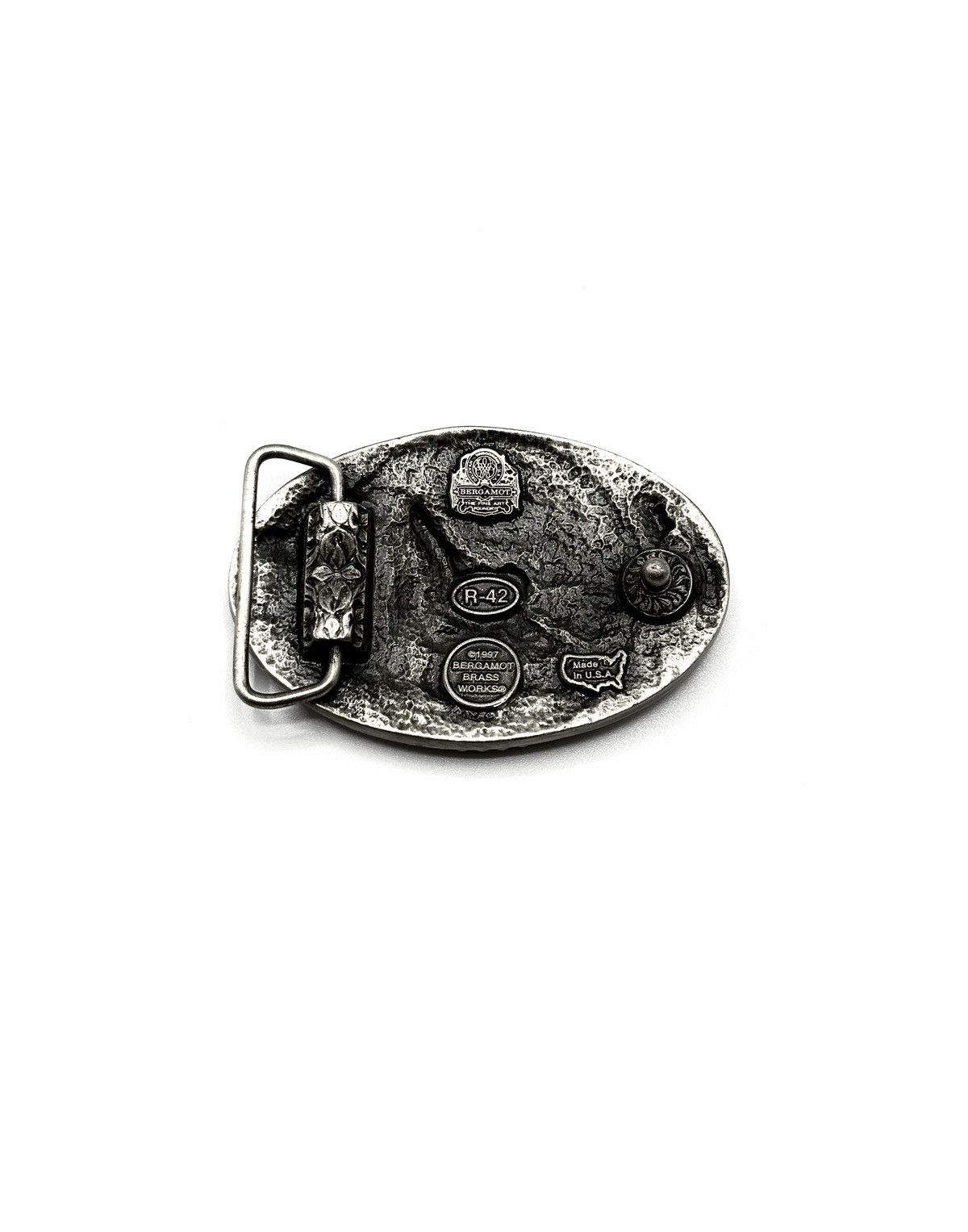 Other 1997 Bergamot Brass Works Solid Brass Seabees Belt Buckle Size ONE SIZE - 3 Thumbnail