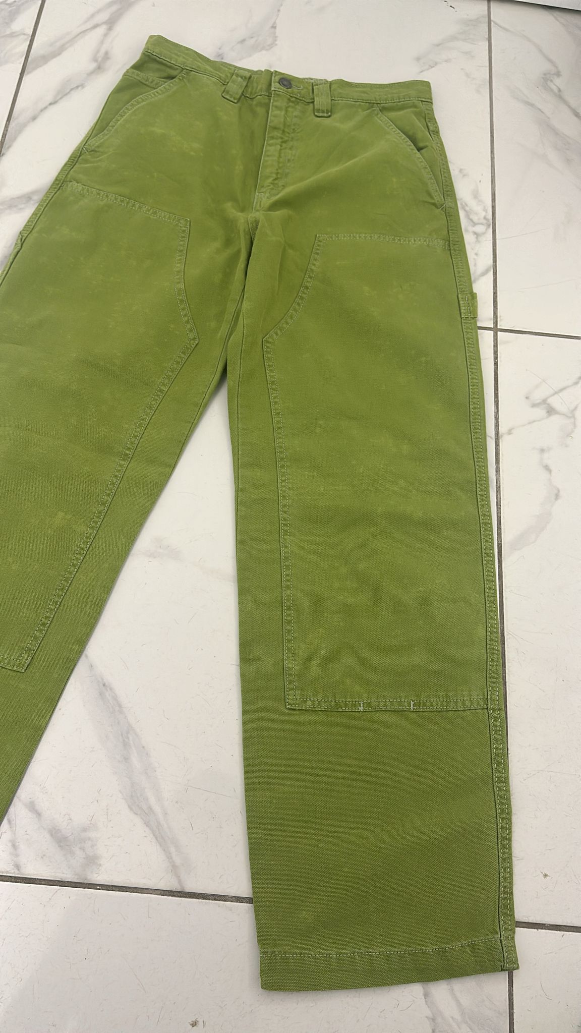 Stussy Stussy Stone Washed Canvas Work Pant, Lime Size US 28 / EU 44 - 8 Thumbnail