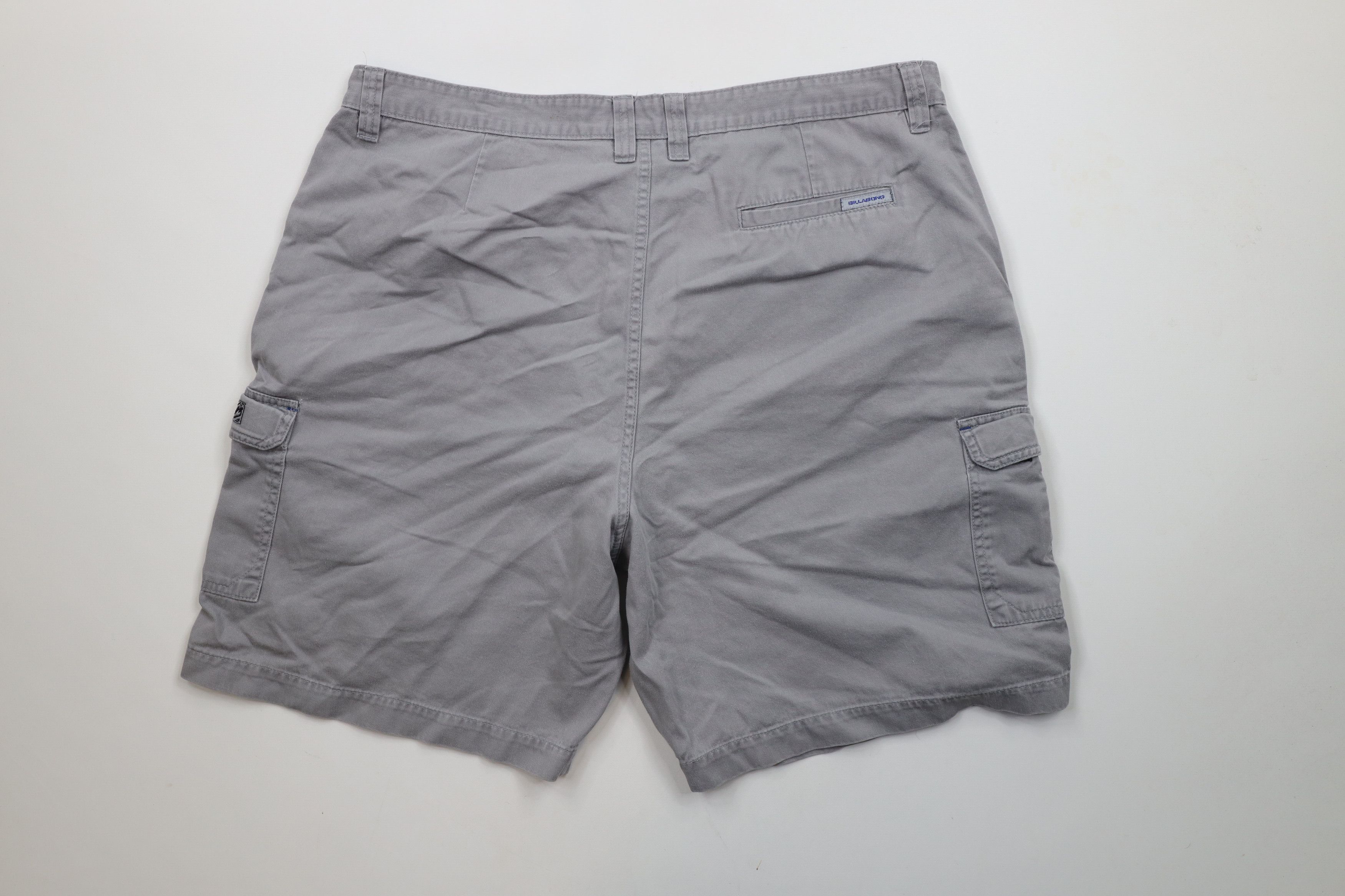 Billabong × Vintage Vintage 90s Y2K Billabong Surfing Baggy Cargo Shorts Gray Size US 40 / EU 56 - 8 Thumbnail