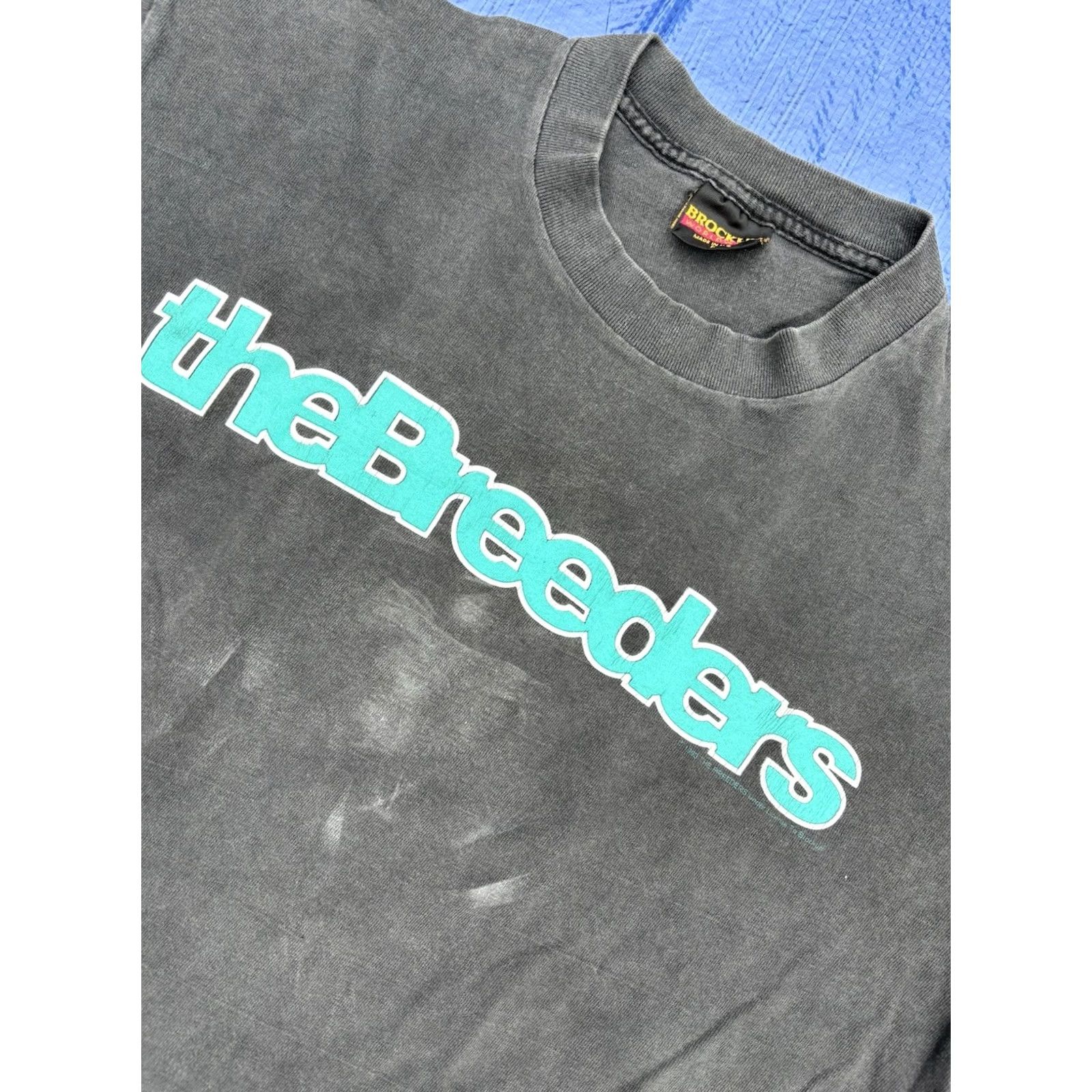 Vintage VINTAGE Brockum L T-Shirt The Breeders 90s Band Mens Short Sleeve Black 1993 Size US L / EU 52-54 / 3 - 5 Thumbnail