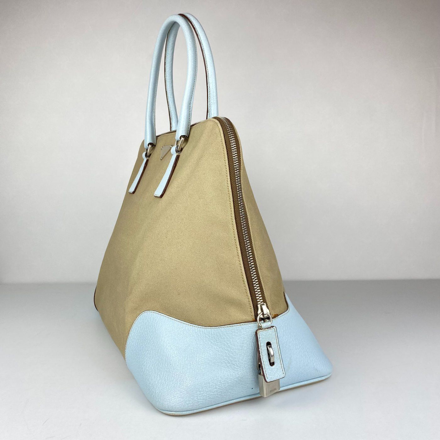 Prada Prada Vintage Canvas and Leather Bowler Bag Size ONE SIZE - 3 Thumbnail