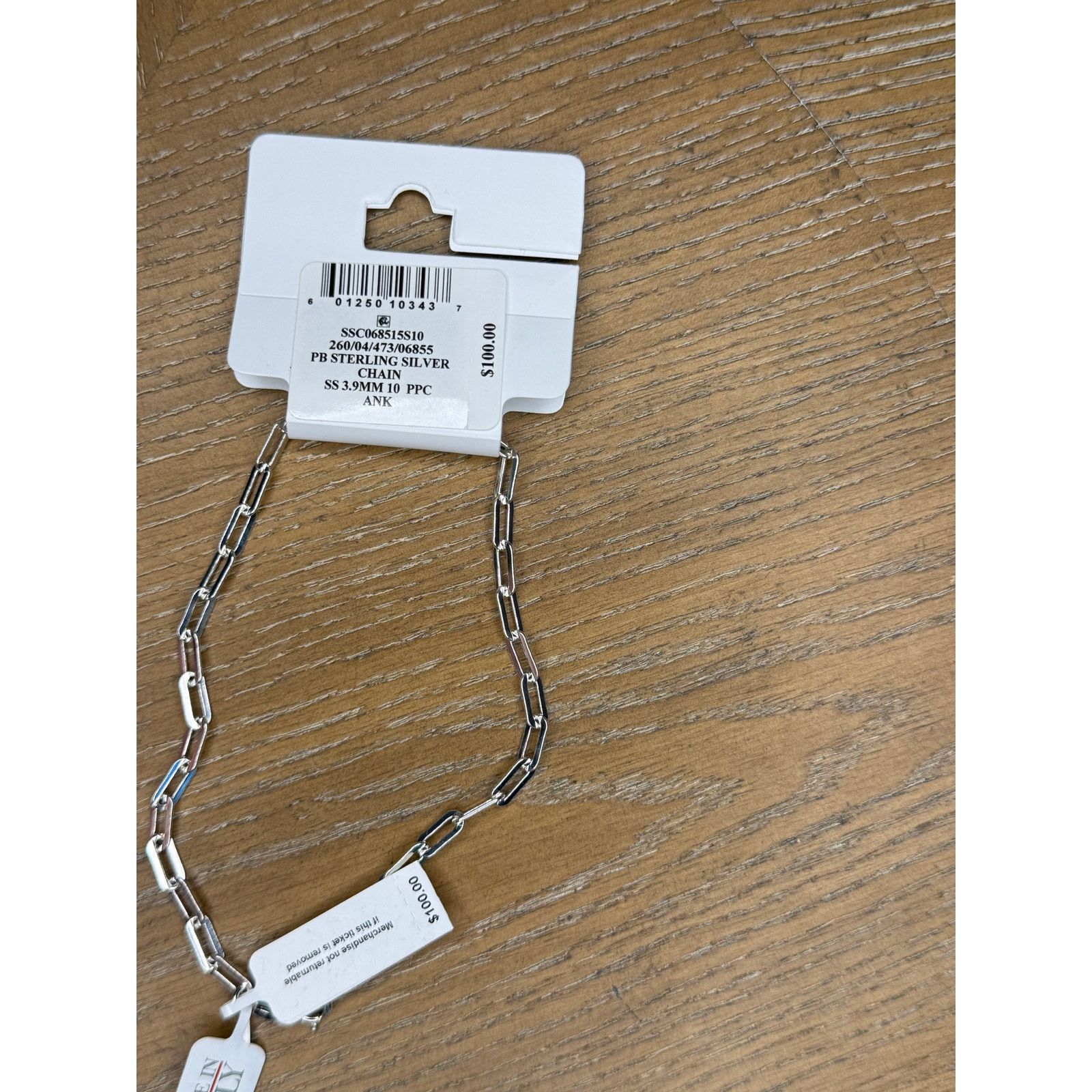 Giani Bernini Giani Bernini Sterling Silver Paperclip Link Anklet 10”Italy Size ONE SIZE - 6 Thumbnail