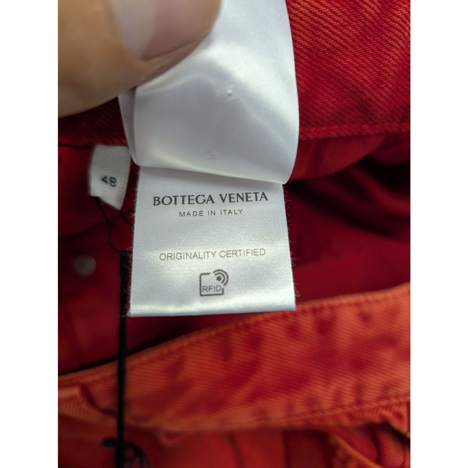 Bottega Veneta o1rshd1 Faded Colour Wash Denim Jean in Deep Red Size US 32 / EU 48 - 23 Thumbnail