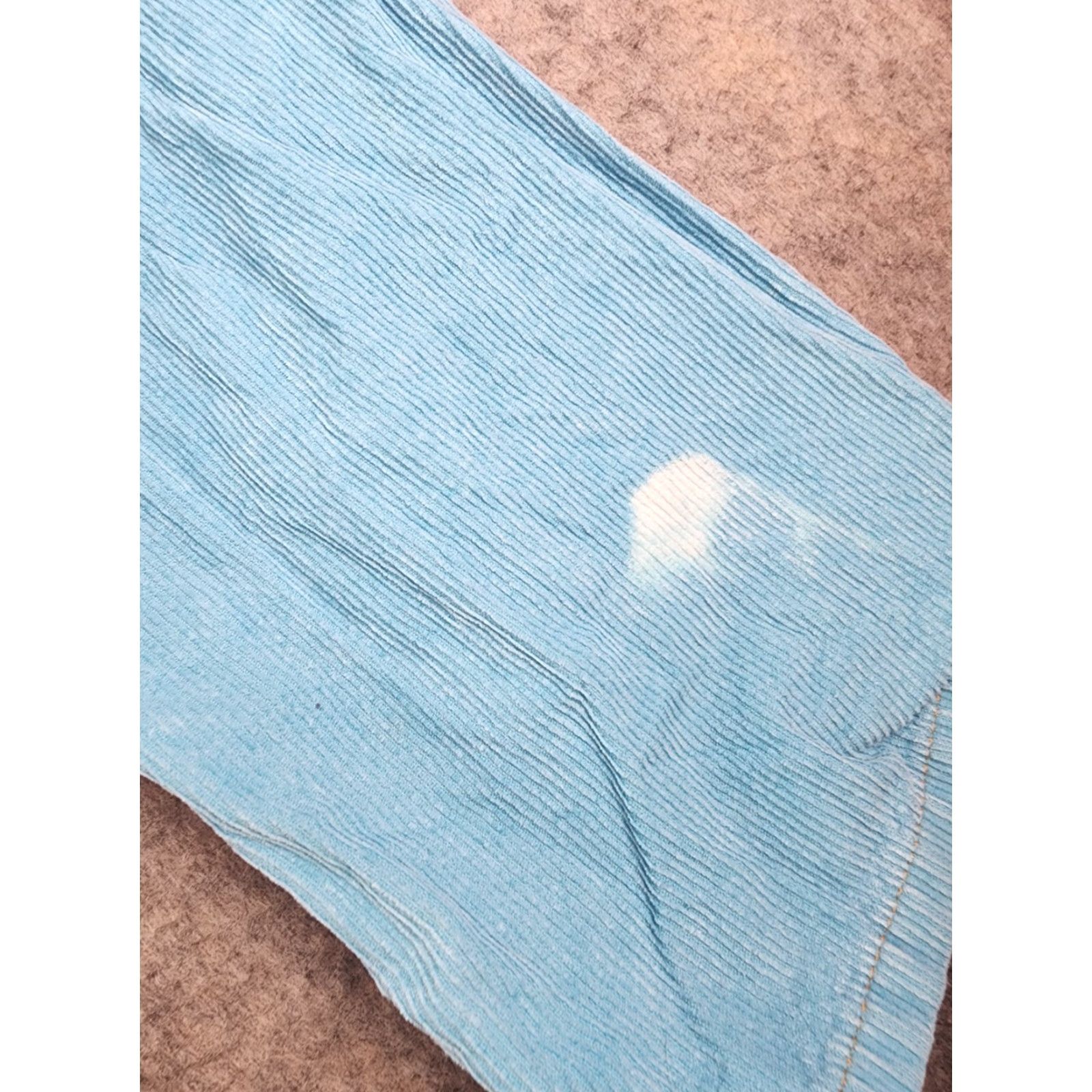 Ralph Lauren VINTAGE Ralph Lauren Polo Jeans Company Saturday Blue Corduroy Pants Women's 12x30 Flat Front 100% Cotton Zip Fly Logo Size 34" / US 12 / IT 48 - 4 Thumbnail