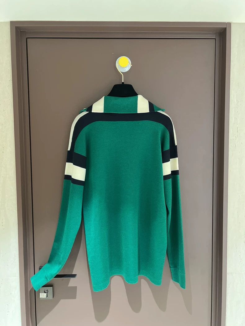 Gucci Gucci Navy-collared green college-style sweater 2504-Nextar Size US S / EU 44-46 / 1 - 2 Thumbnail