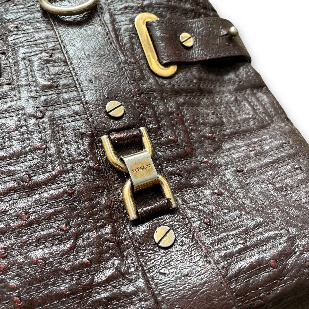 Designer × Versace × Vintage VINTAGE GIANNI VERSACE COUTURE PATENT LEATHER HANDBAG Size ONE SIZE - 3 Thumbnail