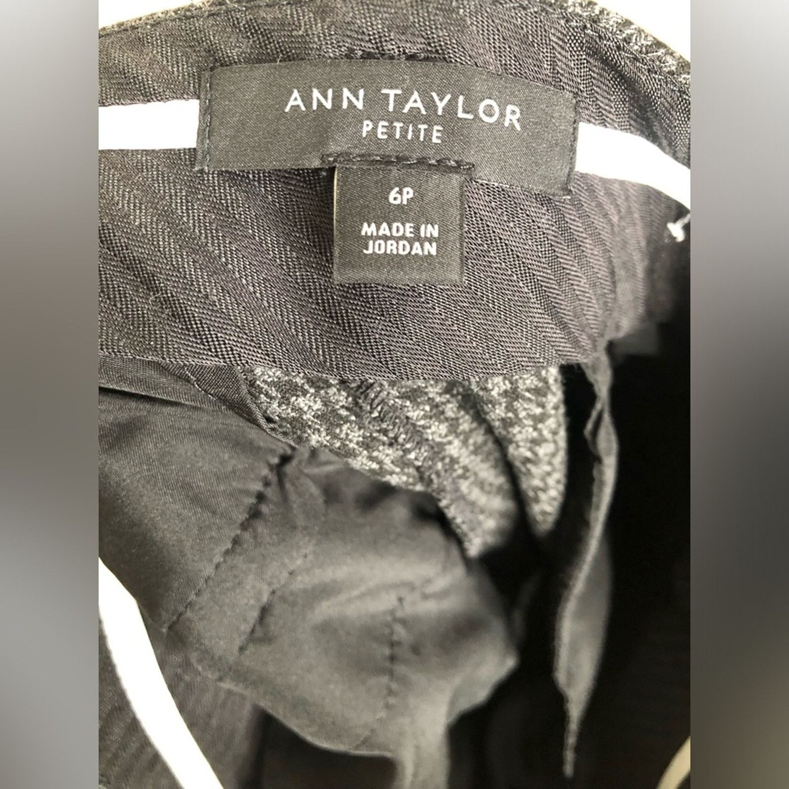 Ann Taylor Ann Taylor Petite— Black/Gray Pants— 6P Size 28" / US 6 / IT 42 - 2 Thumbnail