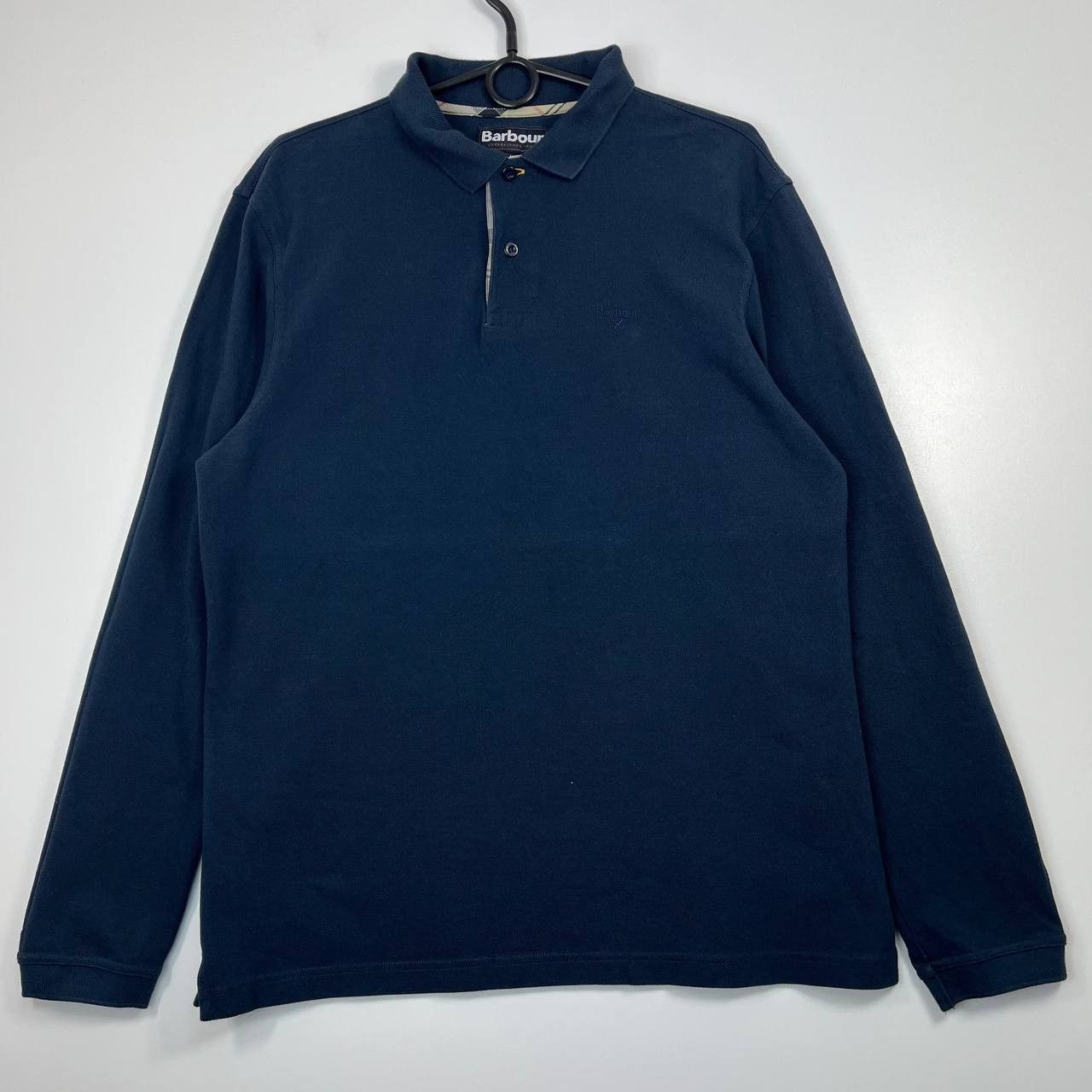 Barbour Barbour Long Sleeve Polo Shirt Mens Navy Blue Size L Size US L / EU 52-54 / 3 - 1 Thumbnail