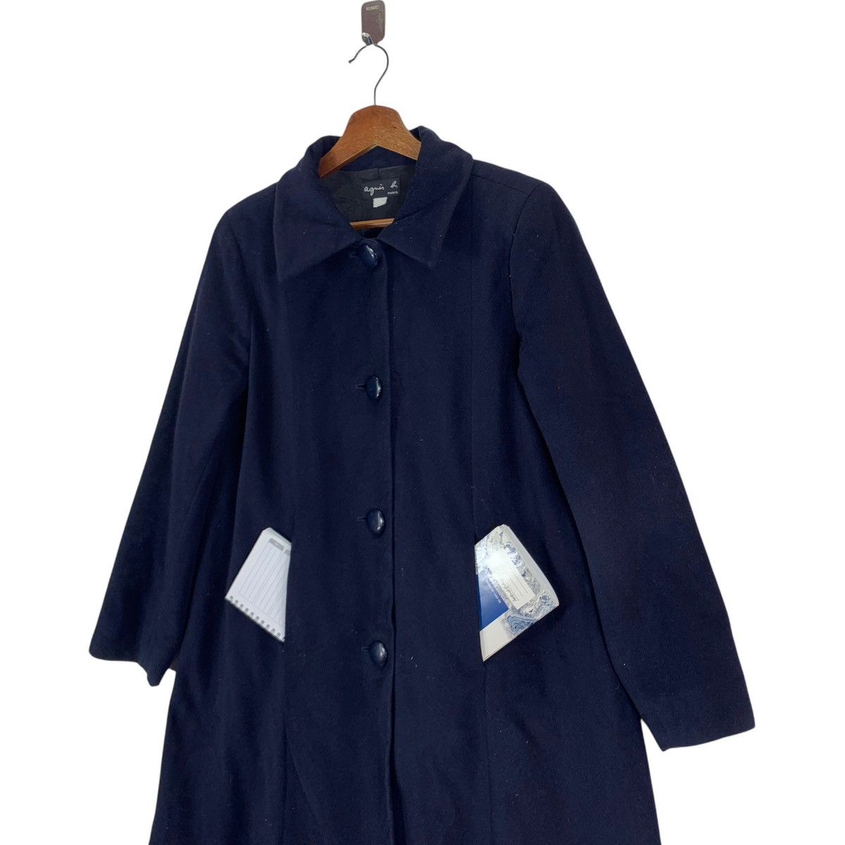 agnes b. VINTAGE AGNES B BUTTON OVERCOAT Size L / US 10 / IT 46 - 4 Thumbnail