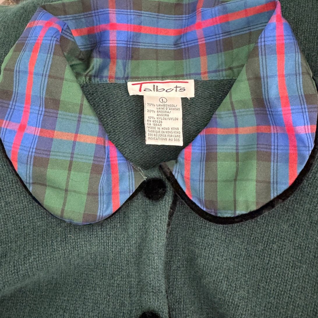 Vintage Vintage wool angora plaid round collar cardigan size M Size M / US 6-8 / IT 42-44 - 9 Thumbnail