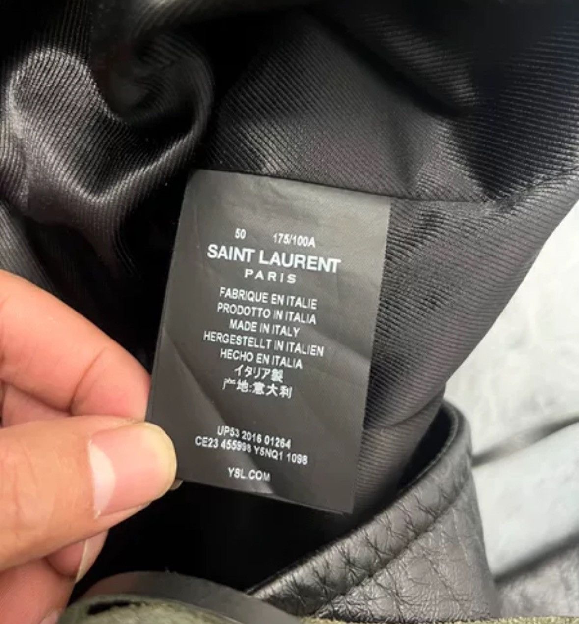 Saint Laurent Paris × Yves Saint Laurent Saint Laurent SLP genuine blood tooth leather jacket Size US L / EU 52-54 / 3 - 5 Thumbnail
